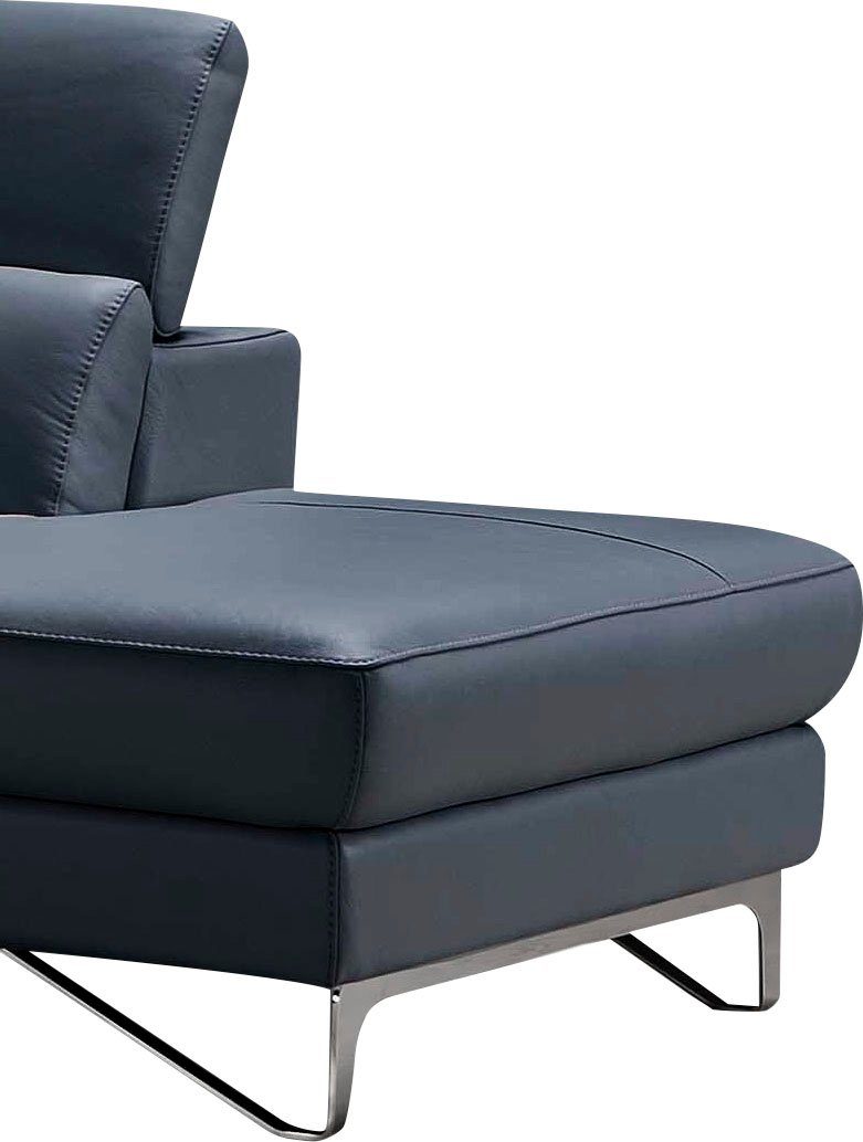 Egoitaliano Ottomane Princess, elegantes Designsofa mit erstklassigem Sitzkomfort, inkl. verstellbarem Kopfteil und edle Designmetallfüße