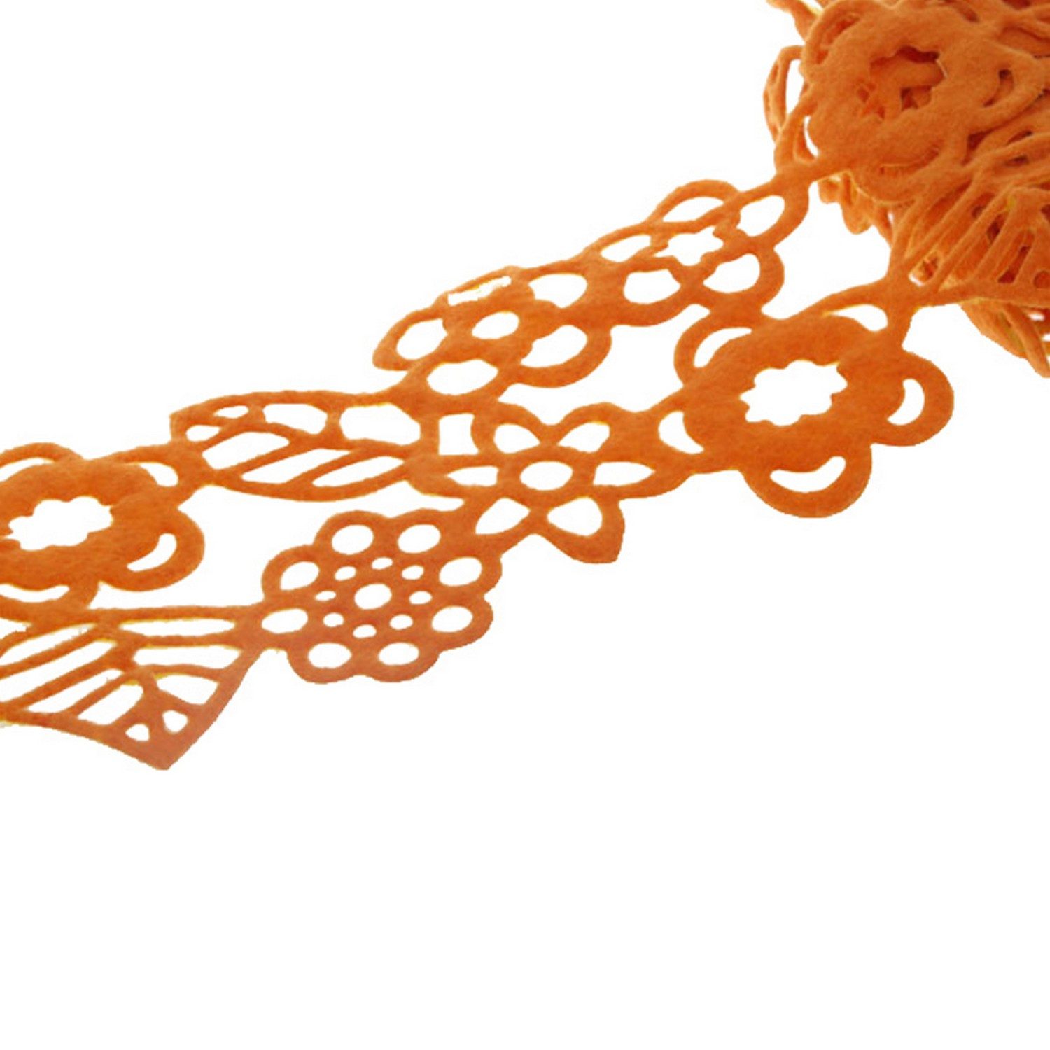Deko AS Bastelband Tischband aus Filz - 2-farbig gelb/orange -10cm 2m 1VE = 3 x 2m -64