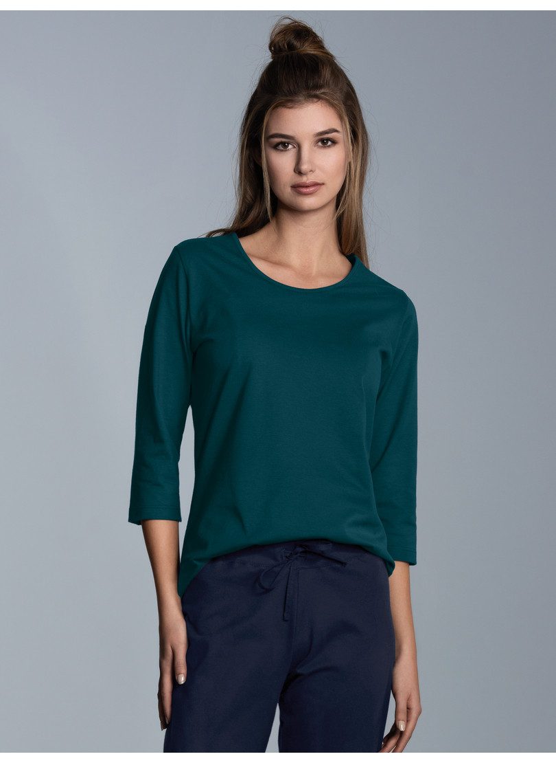 Trigema T-Shirt TRIGEMA Langarmshirs aus Biobaumwolle (1-tlg)