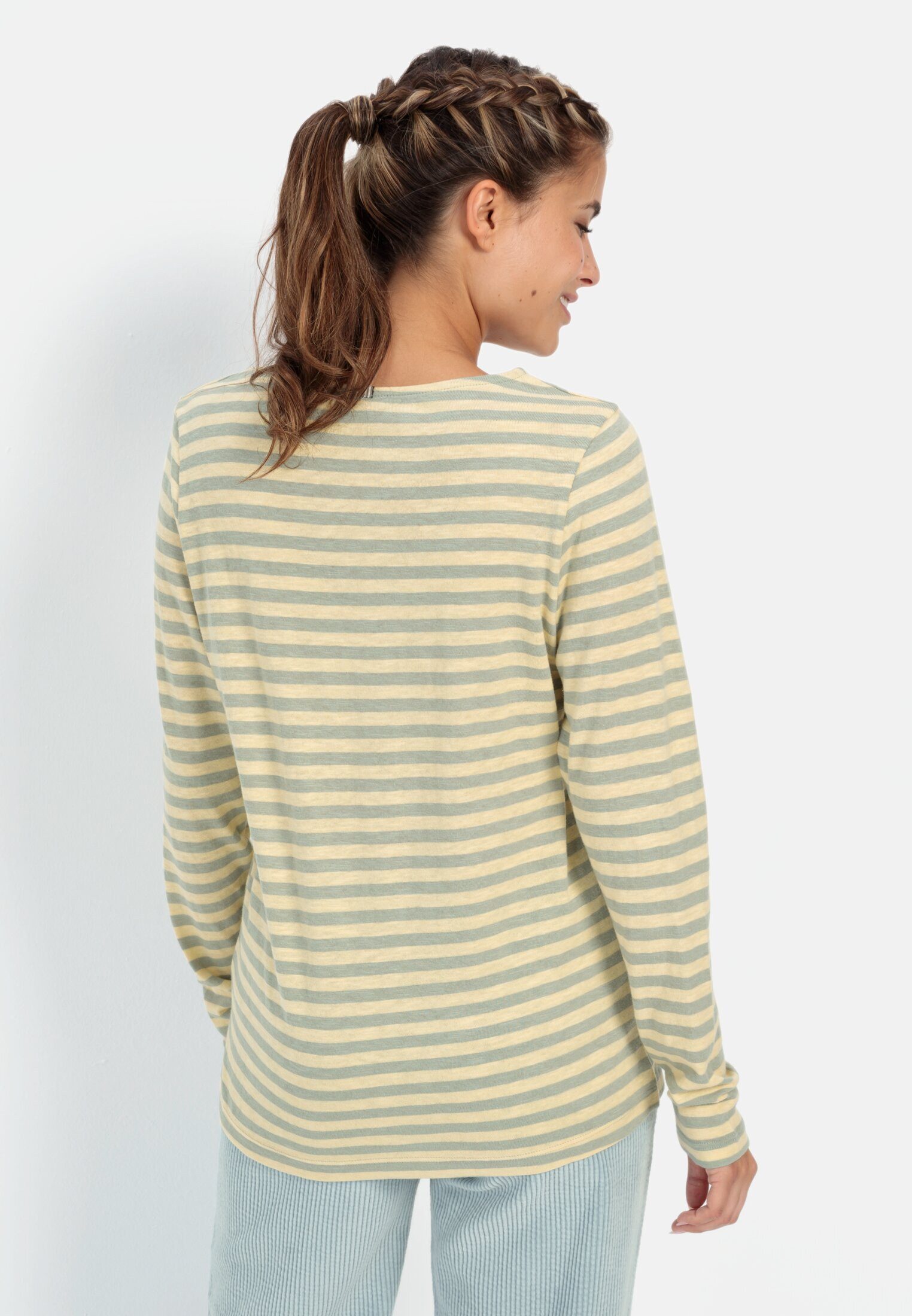 camel active Langarmshirt aus Organic Cotton Langarm Rundhals günstig online kaufen