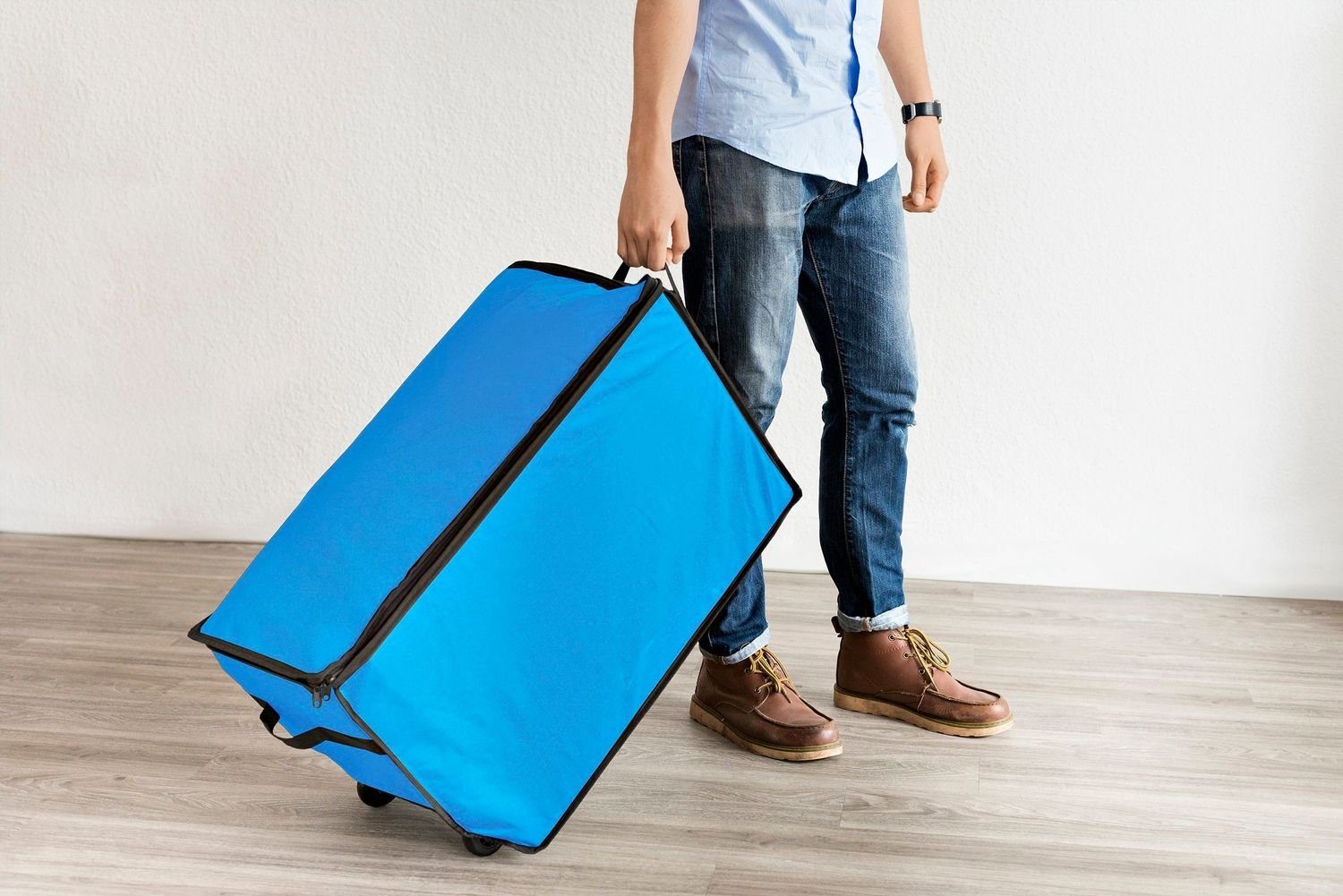 BURI Aufbewahrungsbox Aufbewahrungstrolley blau Einkaufsroller Koffer günstig online kaufen