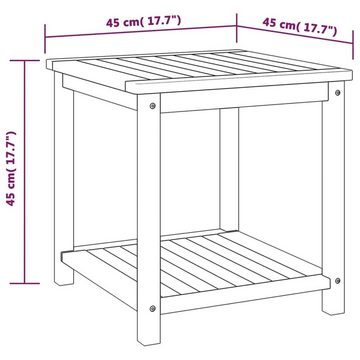 vidaXL Couchtisch Beistelltisch Akazienholz Massiv 45 x 45 x 45 cm (1-St)