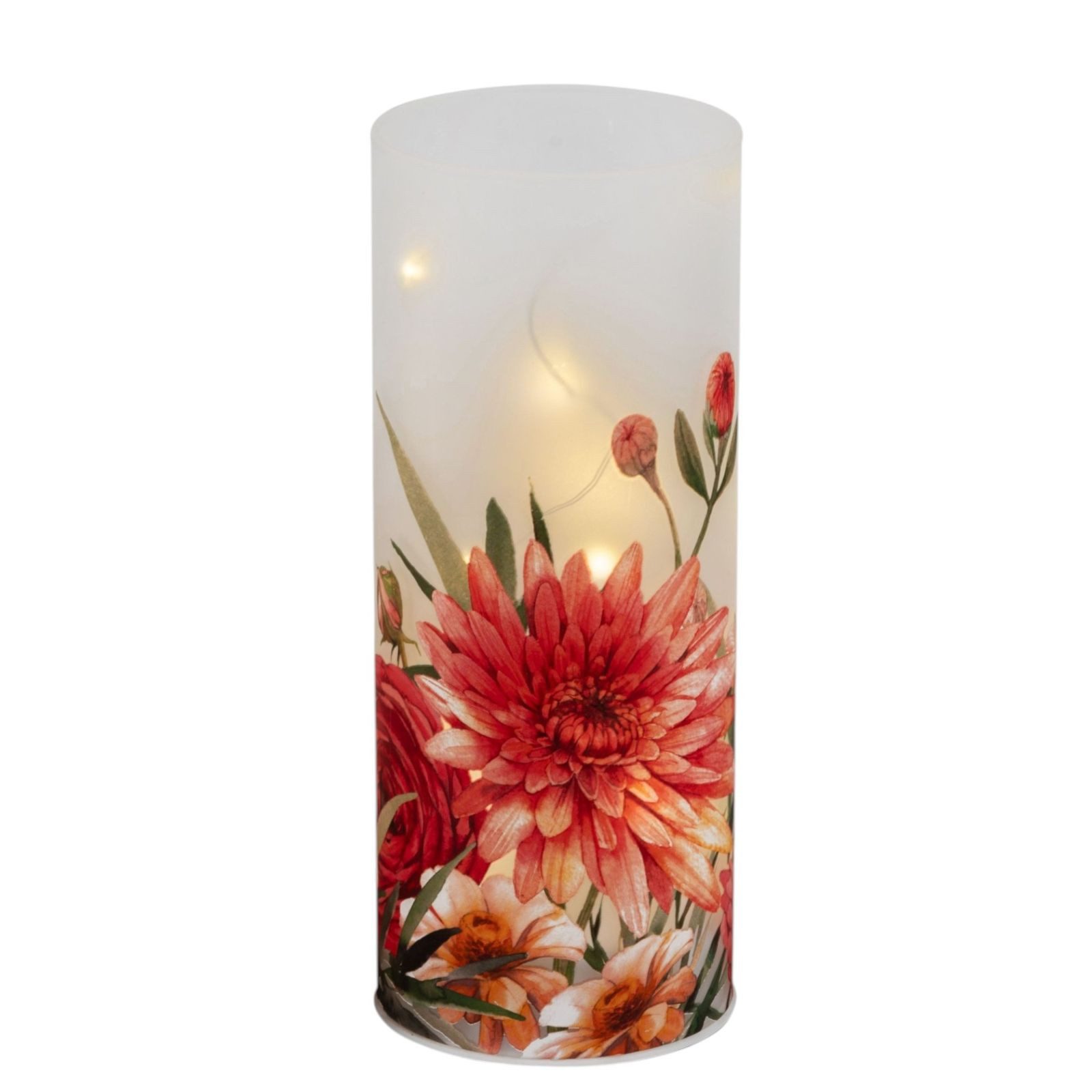 formano LED Dekolicht LED Deko Licht Sommerblumen Zylinder 20cm Blumen Motiv Timer 6h/18h, LED fest integriert