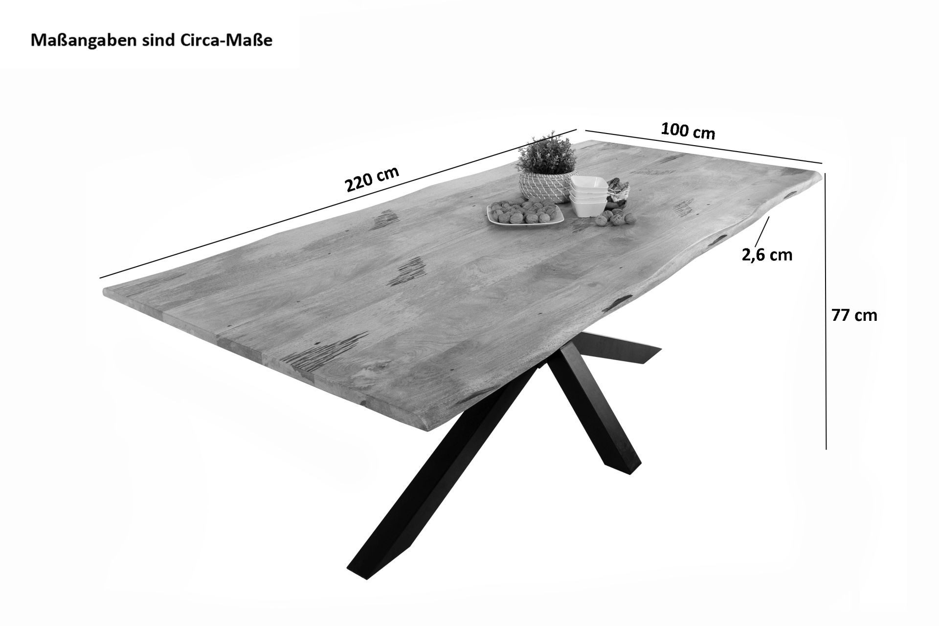 SAM® Baumkantentisch Panther, Mangoholz, Baumkante, verschiedene günstig online kaufen