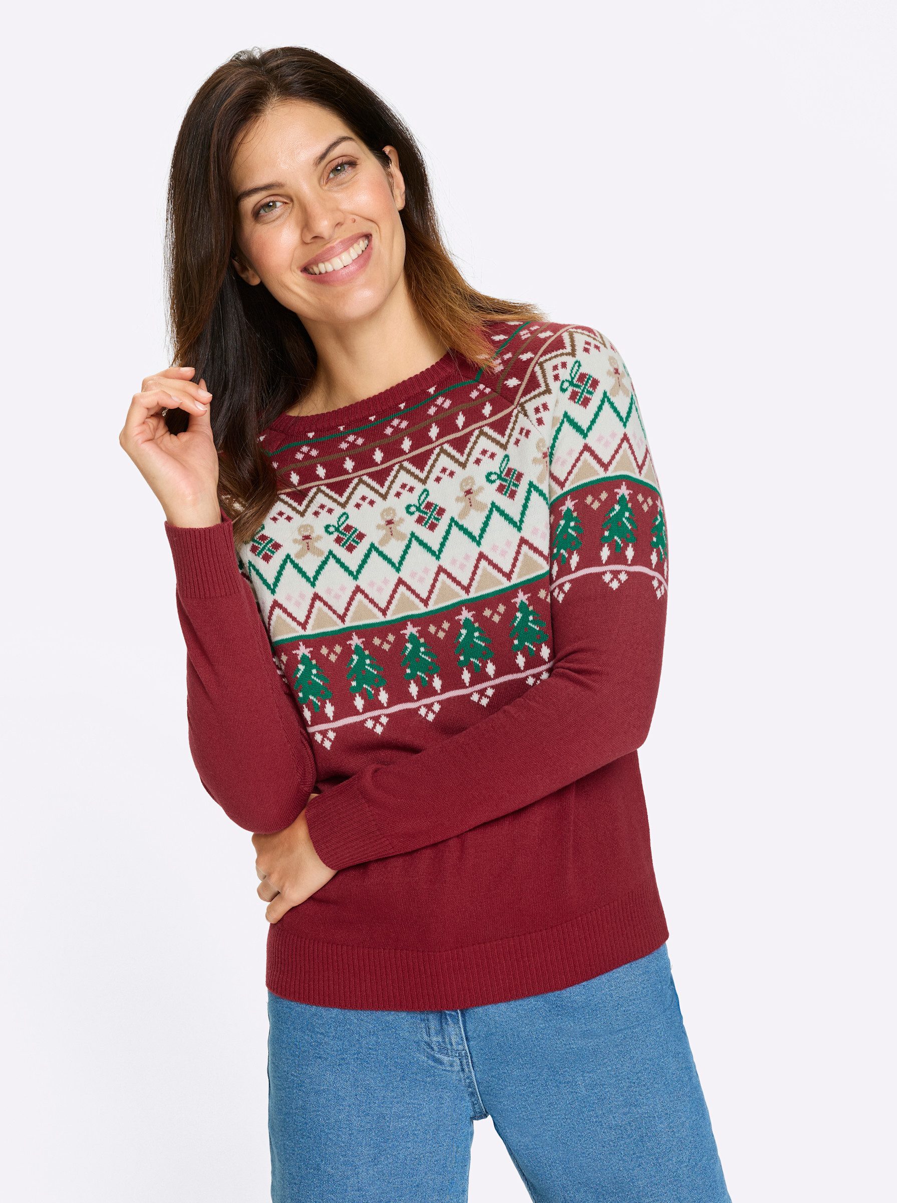 Sieh an! Strickpullover Langarm-Pullover günstig online kaufen
