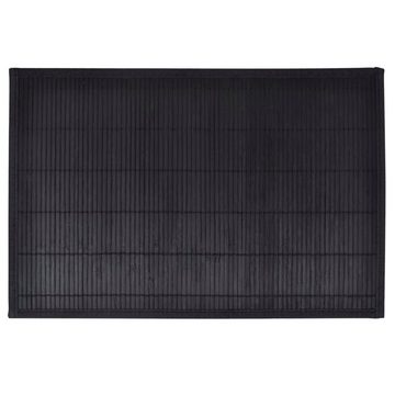 Platzset, 6 Bambus-Platzdeckchen 30 x 45 cm Schwarz, vidaXL, (1-St)