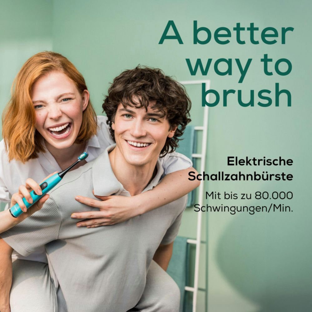 BEURER Elektrische Zahnbürste SC 50, Aufsteckbürsten: 2 St., Mit Andrucksensor, 80.000 Schwingungen/Min und 2-Minuten Timer