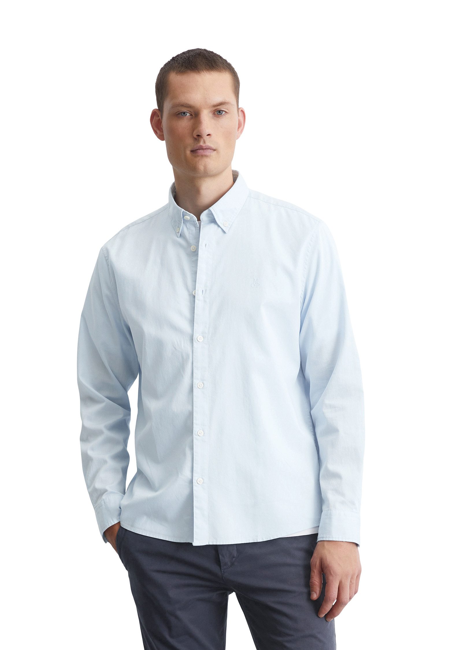 Marc O'Polo Langarmhemd regular fit aus Bio-Baumwolle, Button-down-Kragen, günstig online kaufen