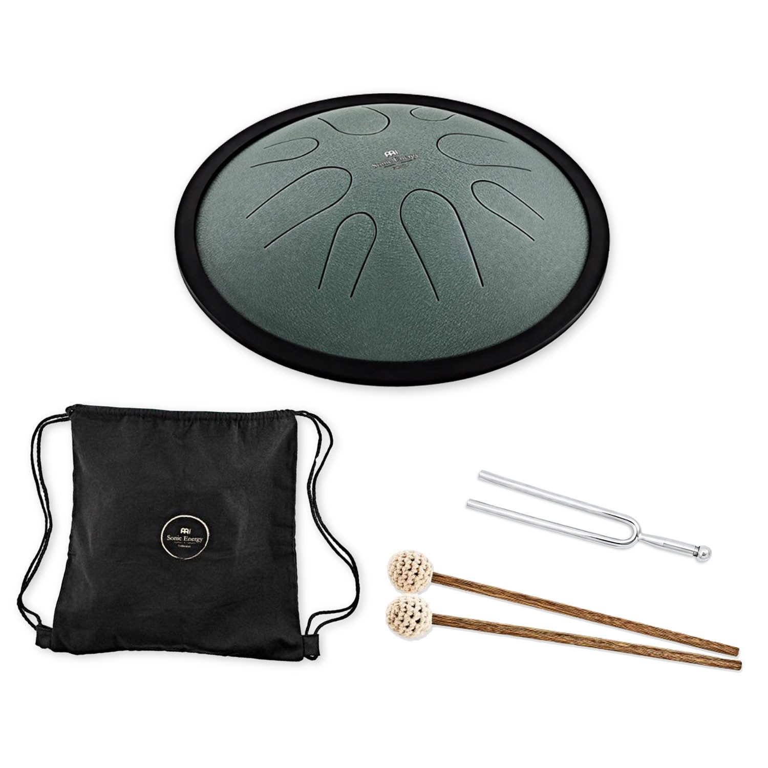 Meinl Sonic Energy Steel Tongue Drum Meinl Sonic Energy Zungentrommel 10 Zoll H-Moll mit Stimmgabel, 1-St., Tongue Drum, Vorteils-Set mit Stimmgabel