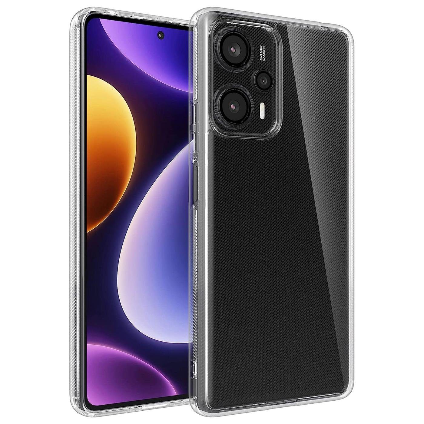 CoolGadget Handyhülle Transparent Ultra Slim Case für Xiaomi Poco F5 (5G) 6,67 Zoll, Silikon Hülle Dünne Schutzhülle für Poco F5 Hülle