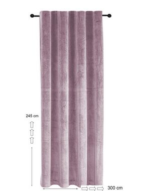 Gardine Vorhang Kräuselband Verdunkelung 140x145 cm Samt weich blickdicht, Haus und Deko, Kräuselband (1 St), Polyester