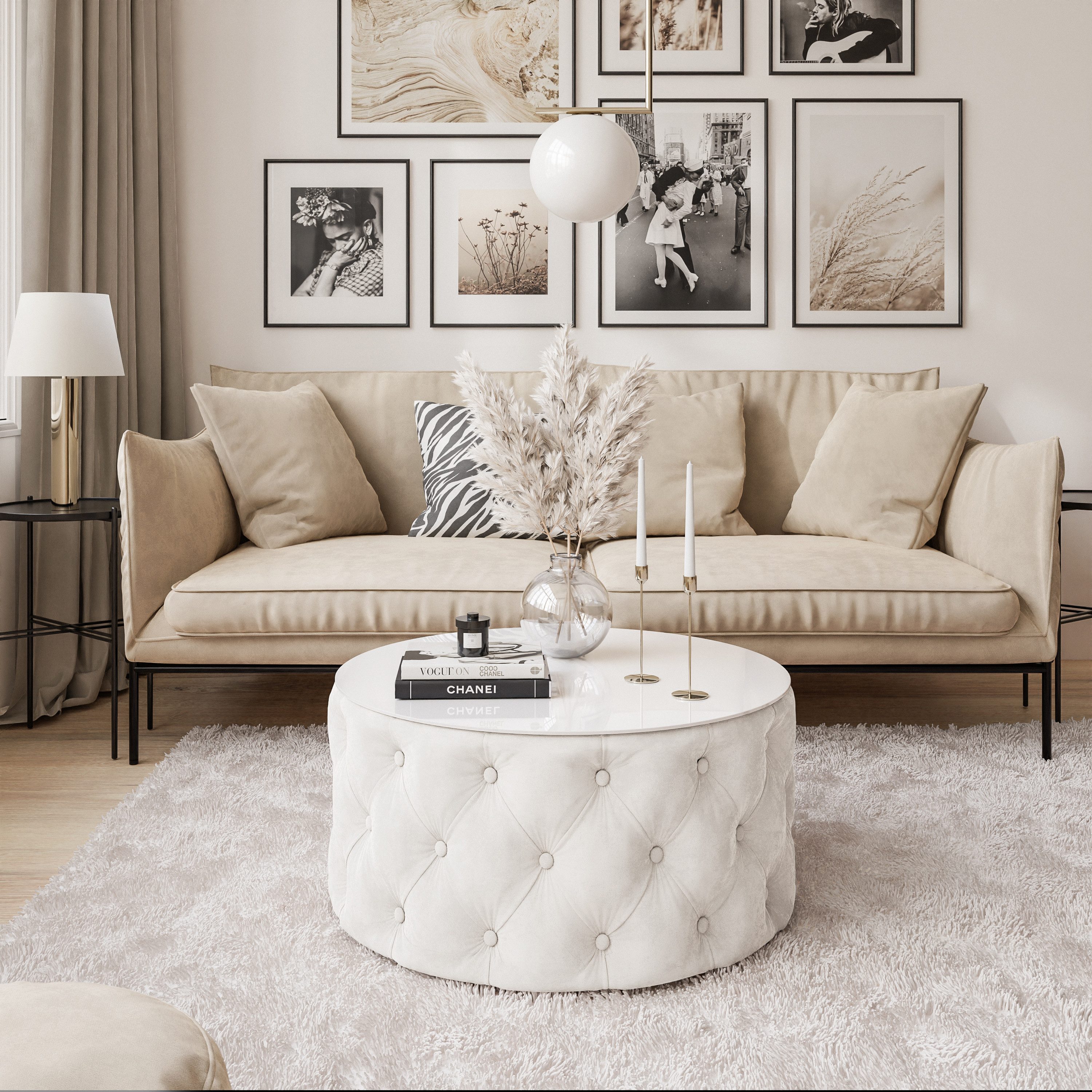 Lookway Couchtisch CHESTERFIELD 70 cm runder günstig online kaufen