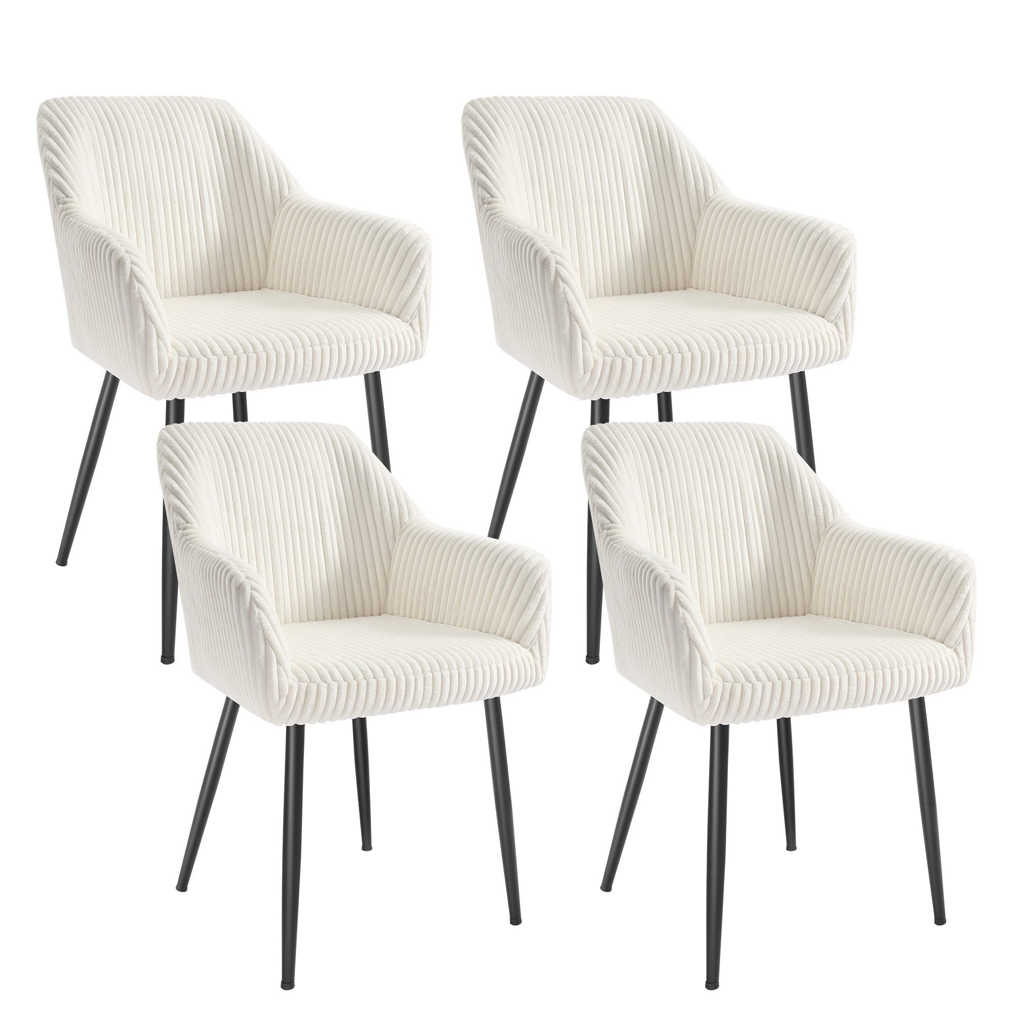 SONGMICS Esszimmerstuhl (4 St), 4er Set, Küchenstuhl, Sessel, Samt, Polster günstig online kaufen