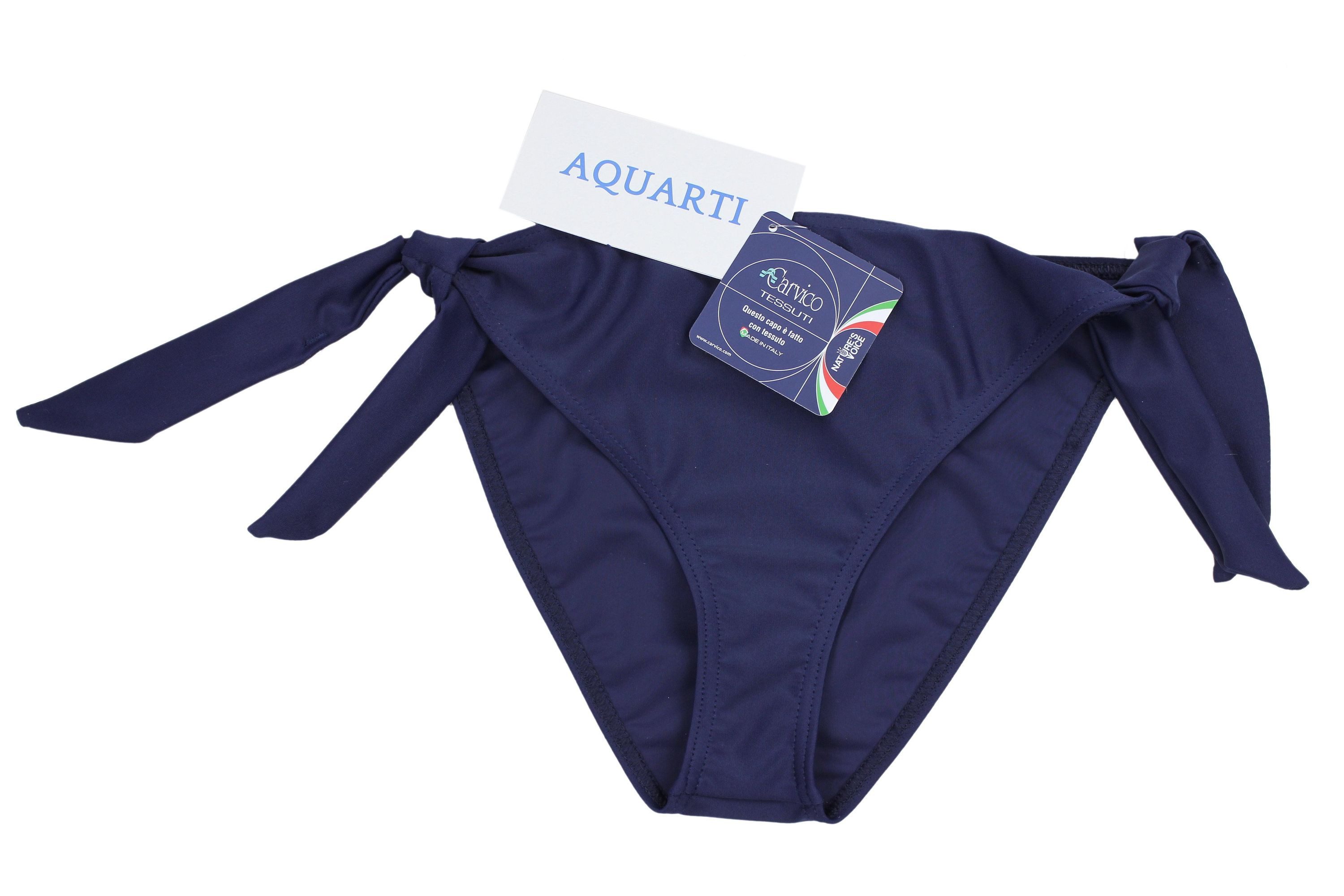 Aquarti Bikini-Hose Damen Bikinihose seitlich zum Binden Hüftslip in schönen Unifarben