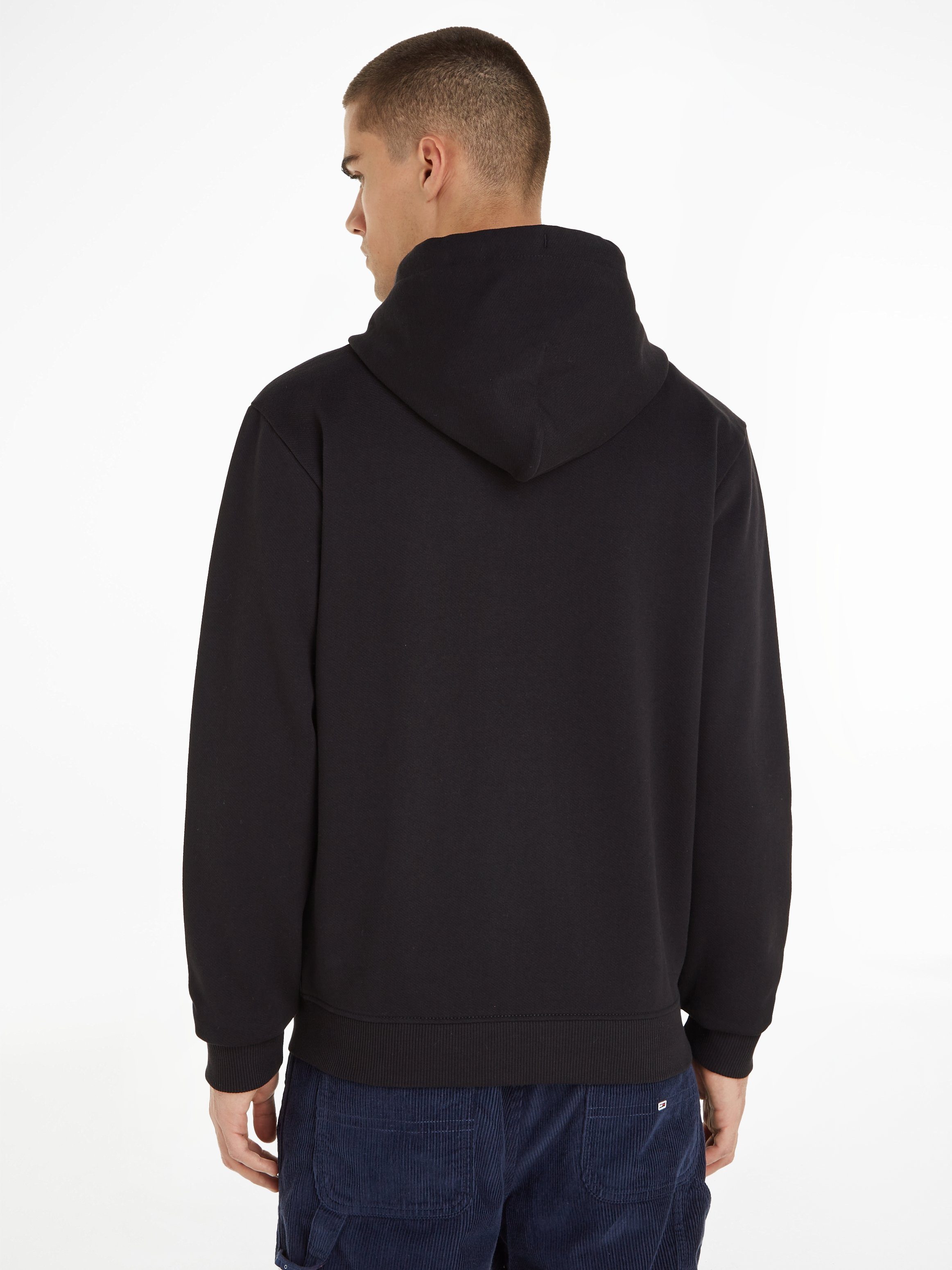 ZIP-THRU TJM Jeans ENTRY Black REG Tommy Sweatjacke HOODIE