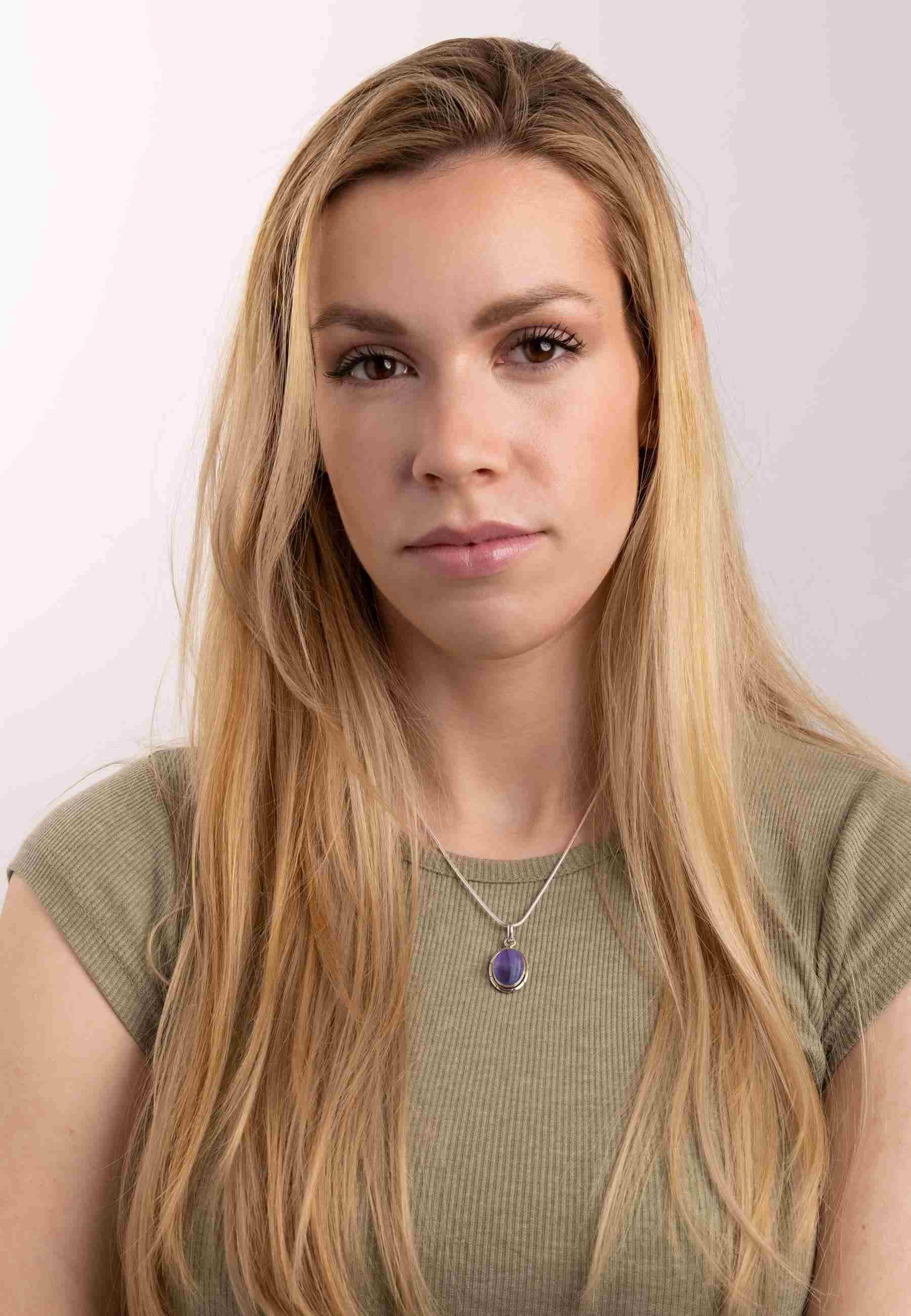 mantraroma Kette mit Anhänger DAMIRA aus 925 Silber mit Amethyst (Kettenanh günstig online kaufen