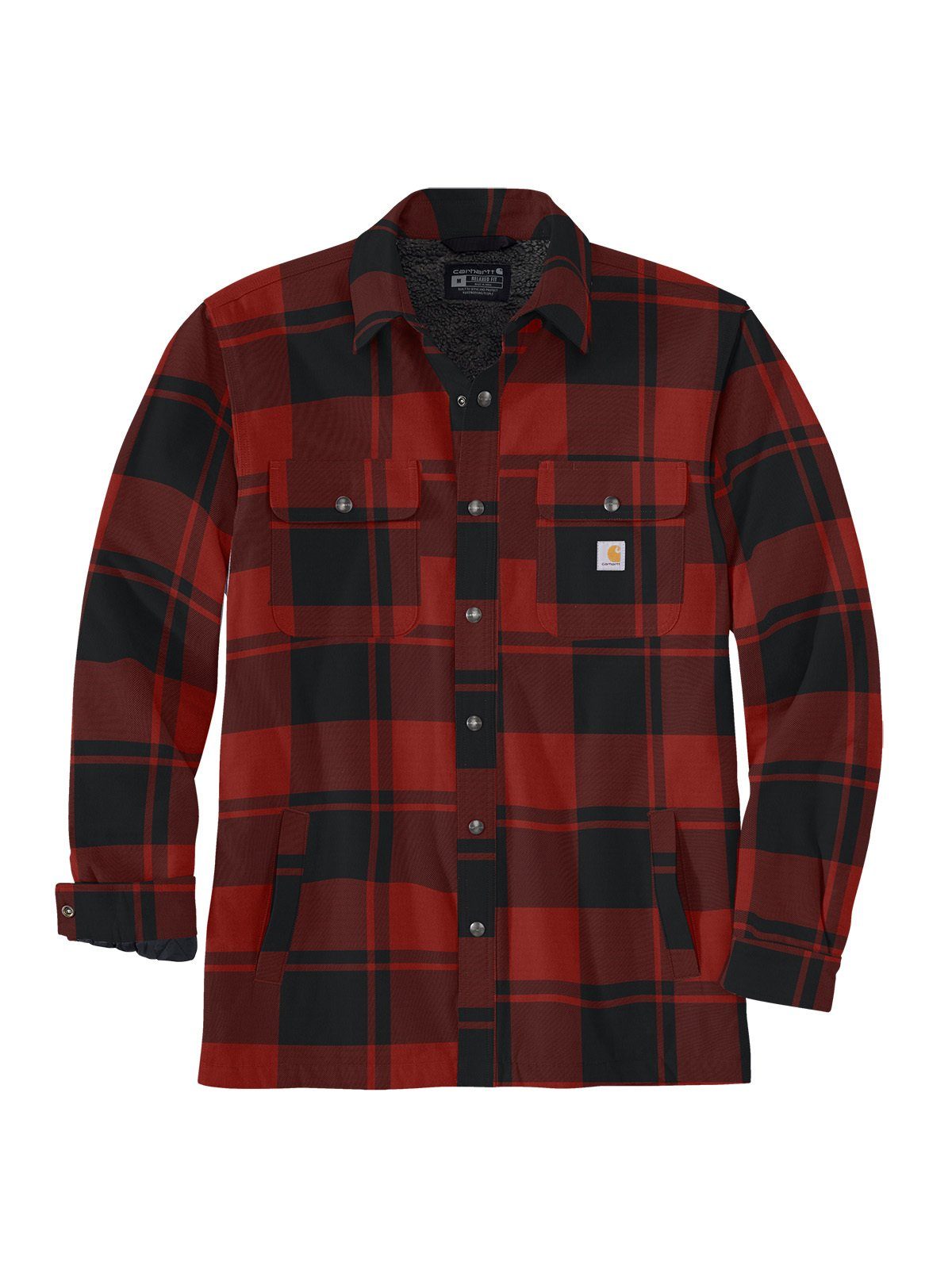 Carhartt Langarmhemd US 105939-R81 Flanell ochre Kleidergrößen red Carhartt