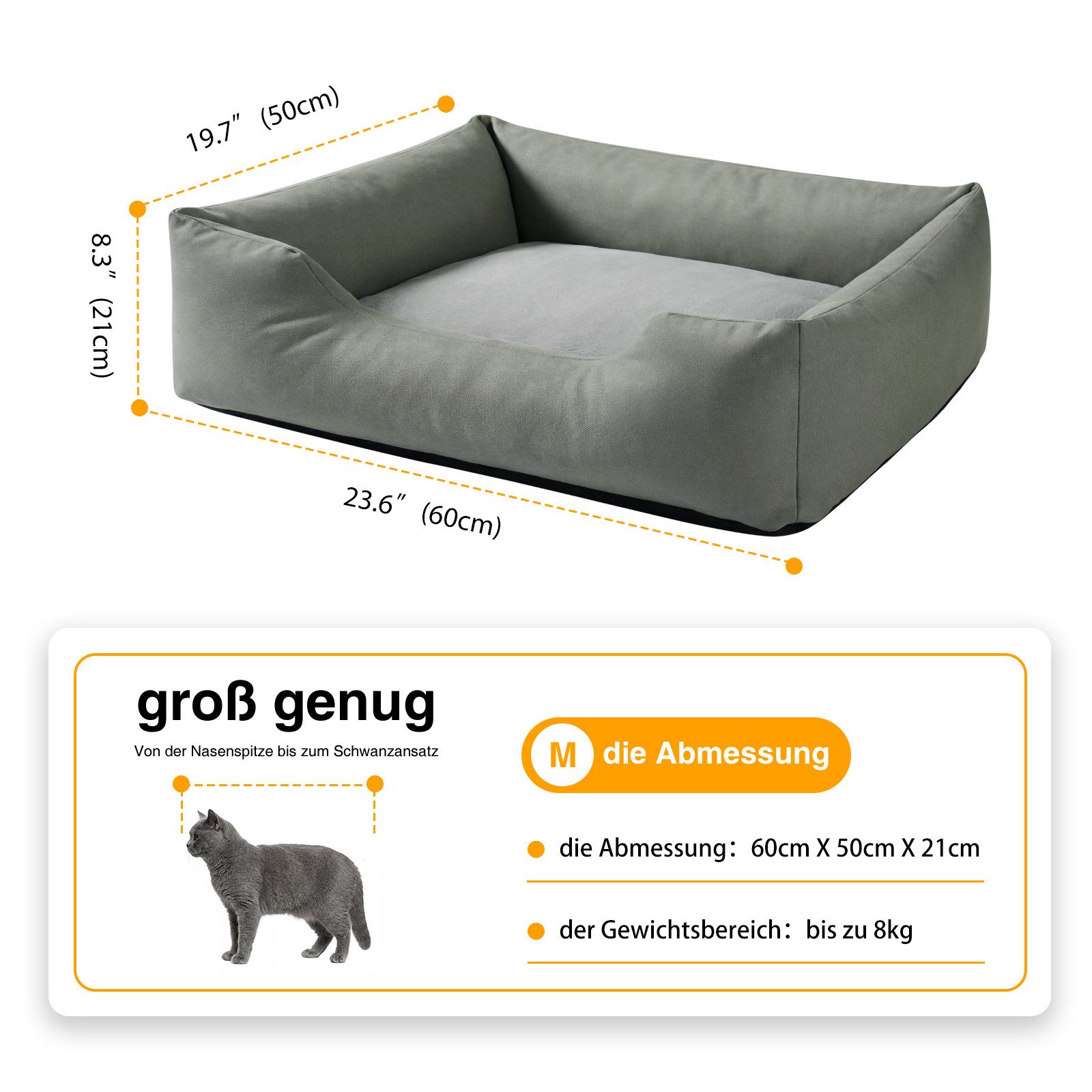 Zedelmaier Hundebett für Hunde & Katze, Hunde Hundesofa Hundekissen Hundematratze, Kratzfestes, Wasserdicht, Ergonomisch, Bequem, Waschbar – Bild 2 von 5