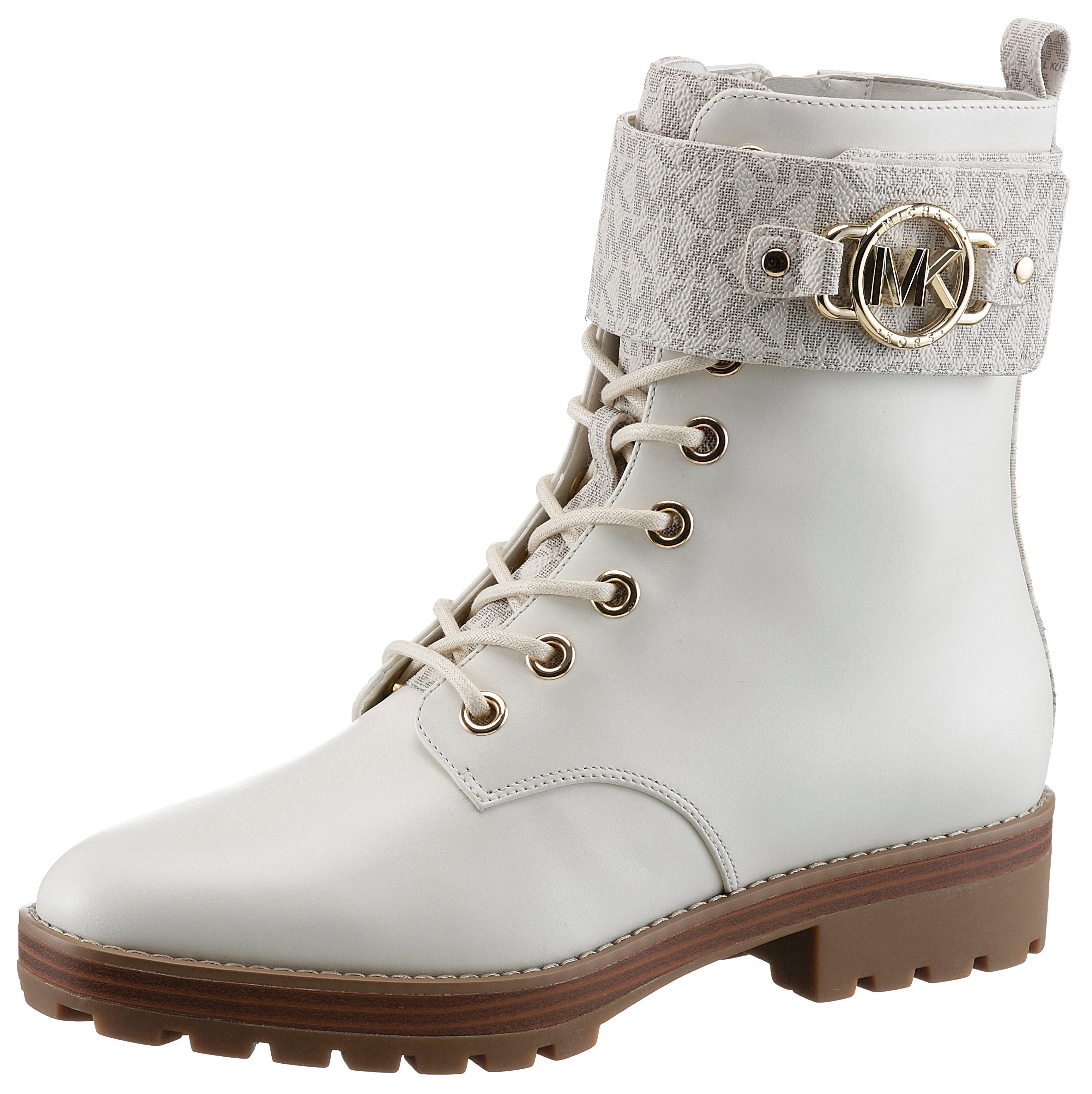 MICHAEL KORS RORY LACE UP BOOTIE Schnürstiefelette mit MK-Schmuckelement