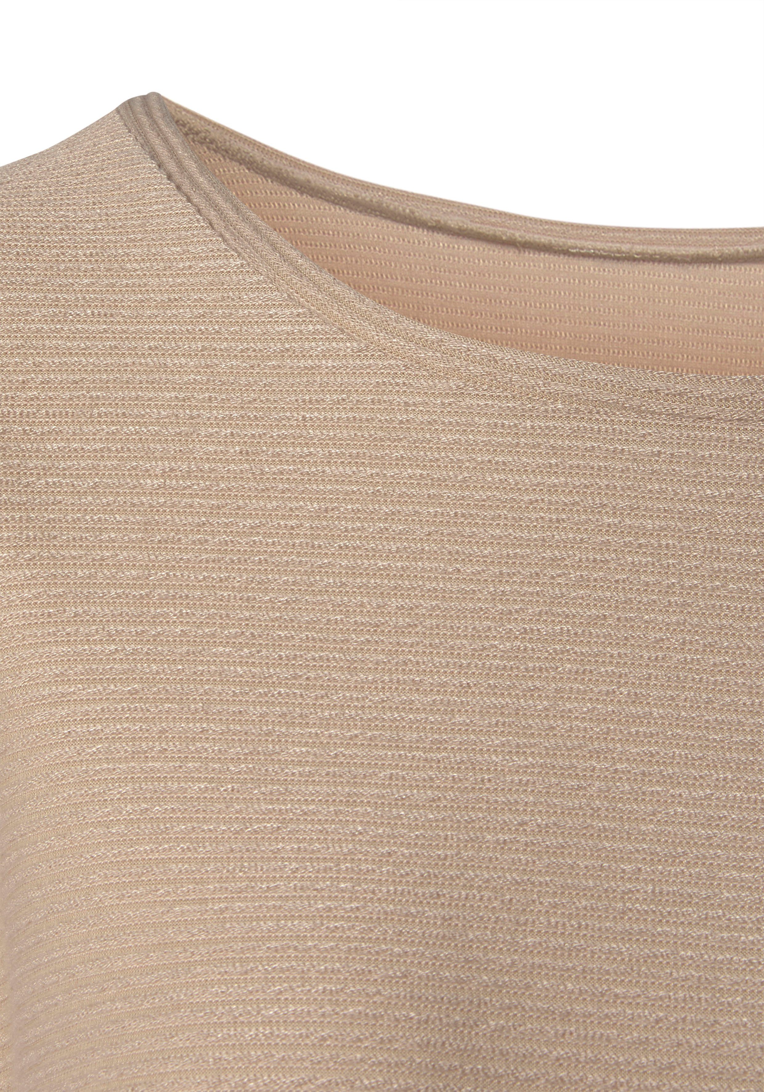 3/4-Arm-Shirt aus Vivance sand Qualität strukturierter