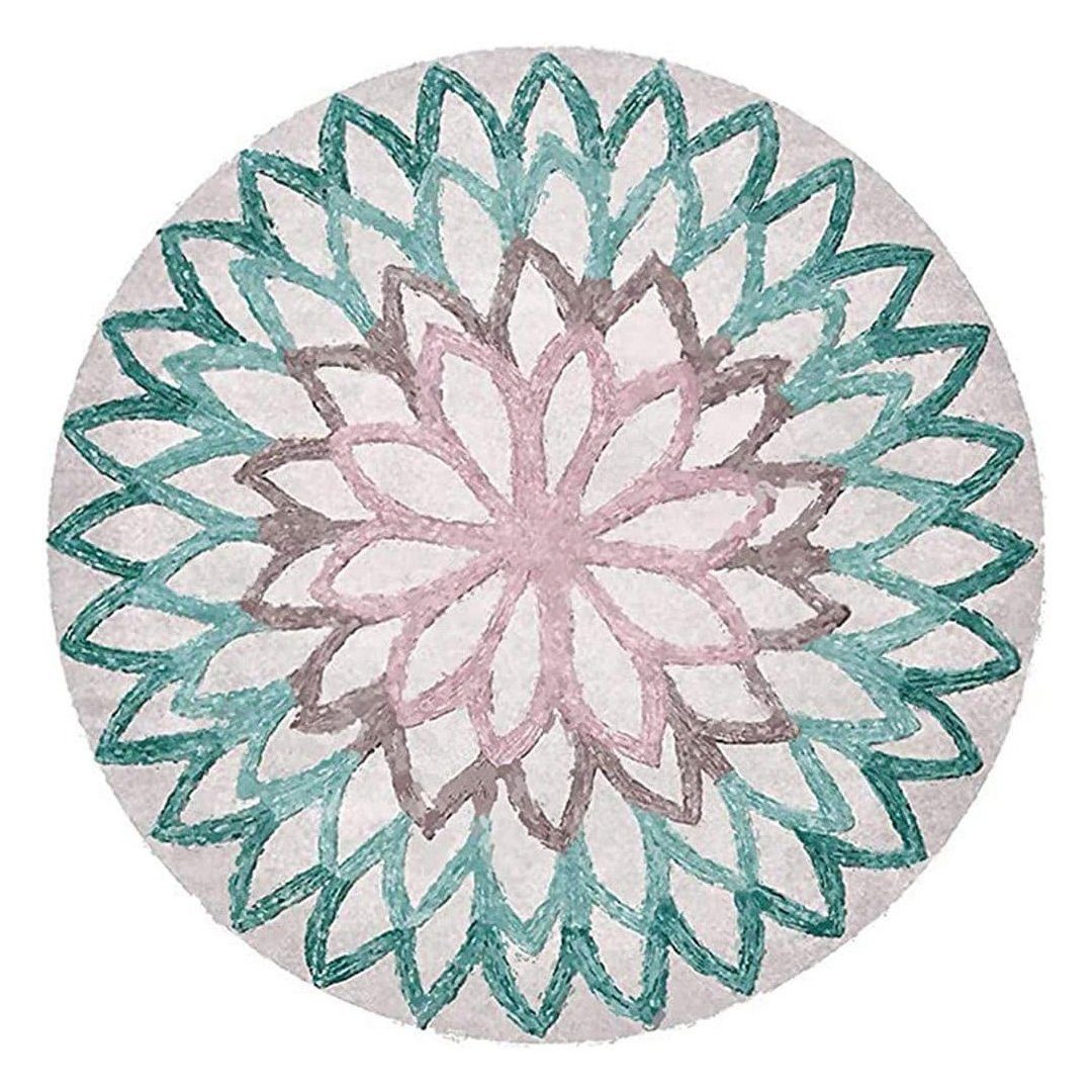 Teppich Mandala Runde Teppich Vintage Boho Waschbar Teppich, FIDDY