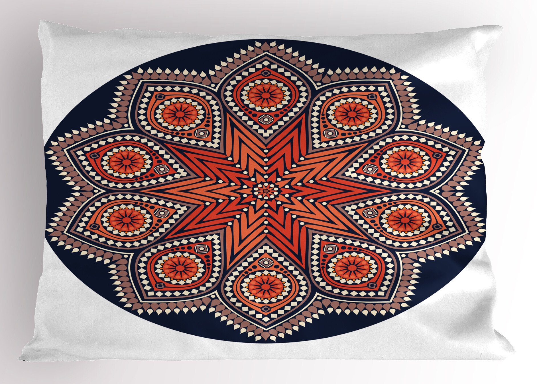 Kissenbezüge Dekorativer Gedruckter Stück), Kunst Abakuhaus Mandala Size Kissenbezug, Standard Boho Medaillon (1 King Eastern