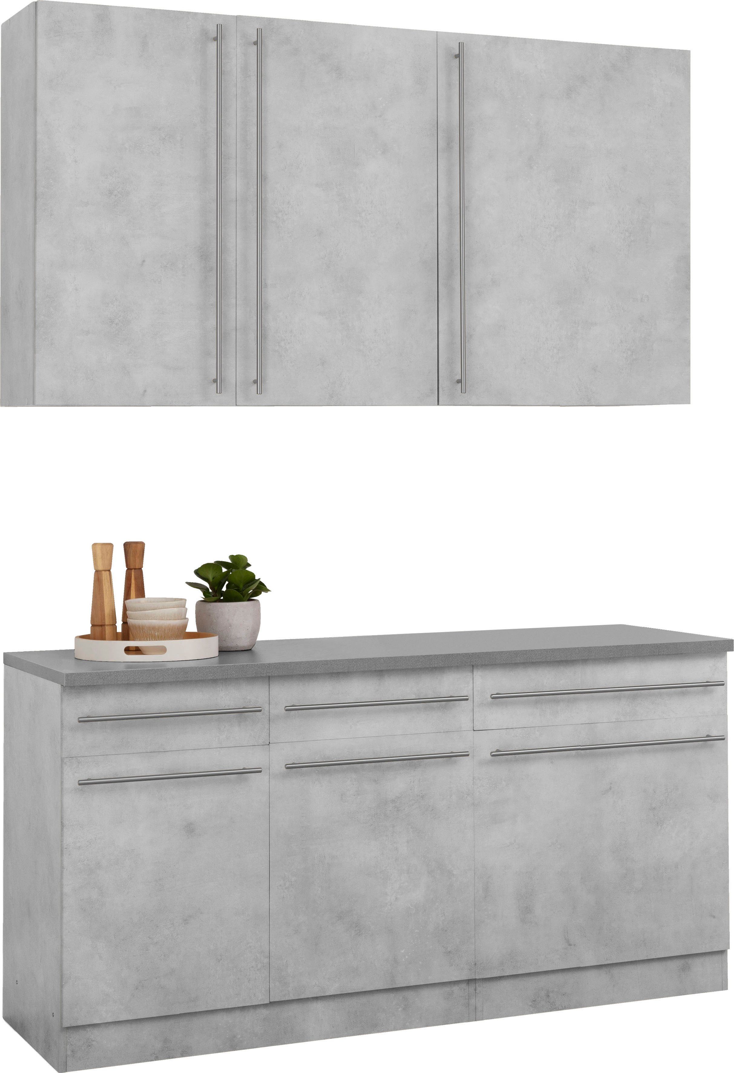 wiho Küchen Pantryküche Chicago, ohne E-Geräte, Breite 160 cm