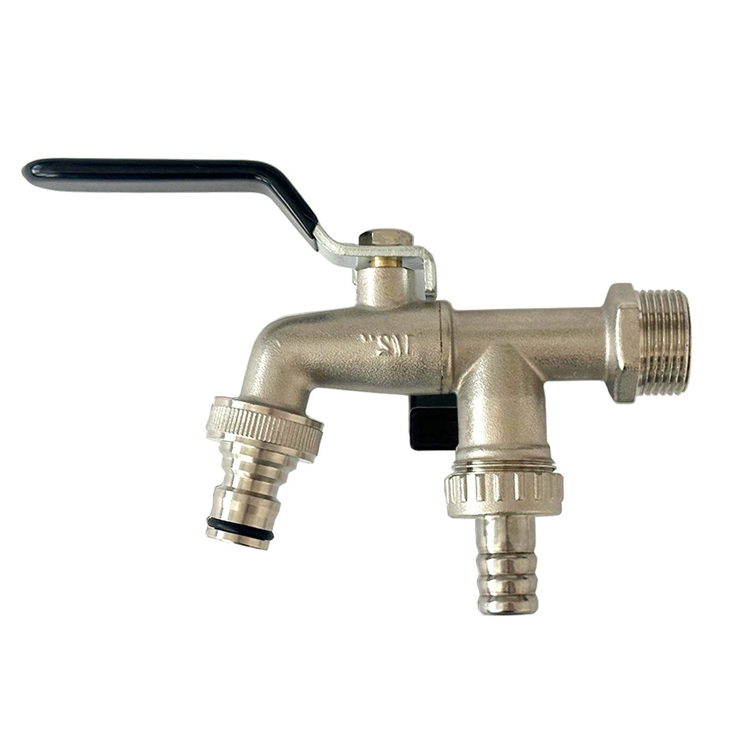 GARANTIA Regentonne Chrom-Doppelauslaufhahn 3/4''