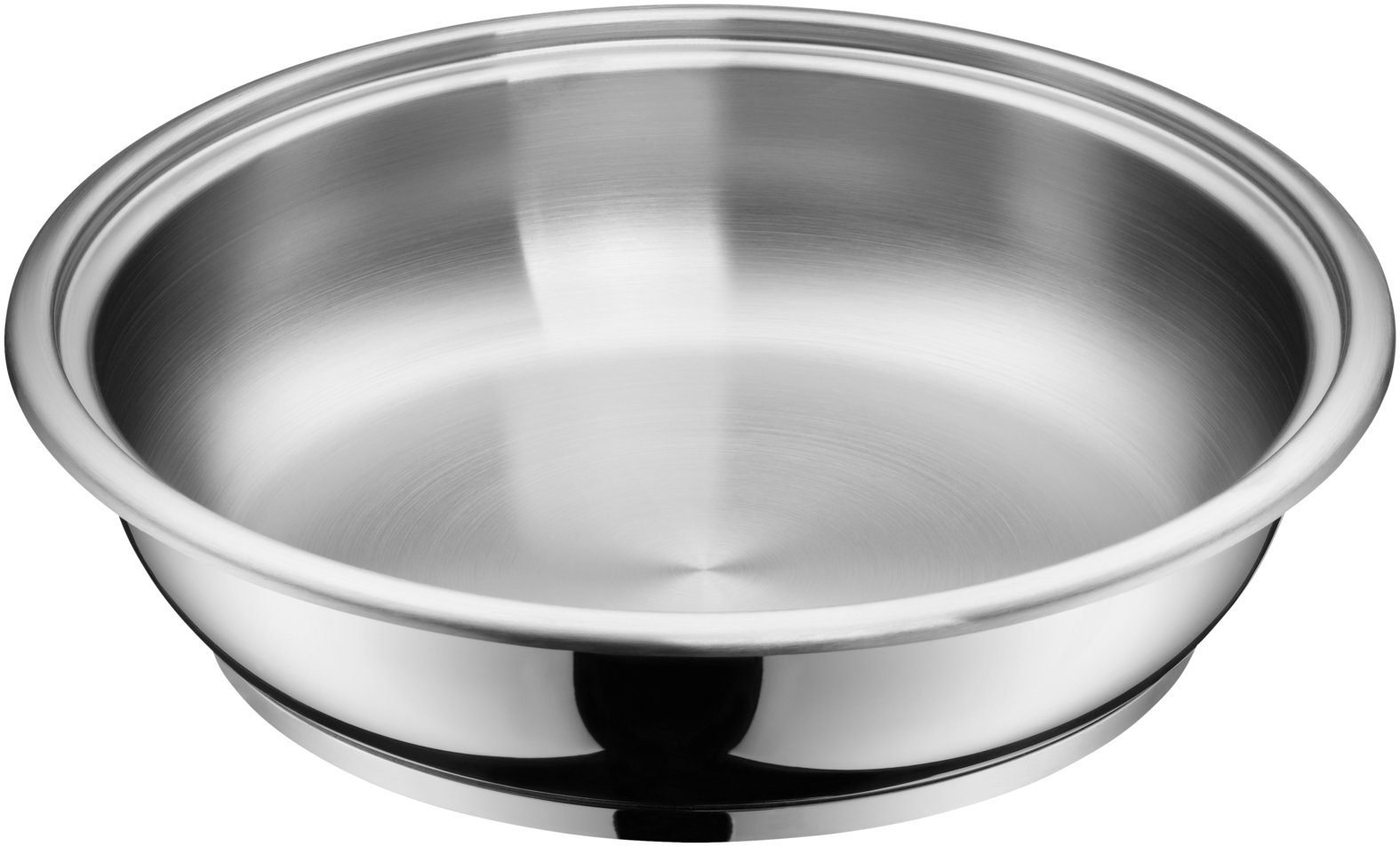 WMF Bratpfanne, Cromargan Edelstahl rostfrei 18/10 (1-tlg., 1x Edelstahlbratpfanne ohne Griff 24 cm), - optimal für Herdplatten mit Ø 18 cm