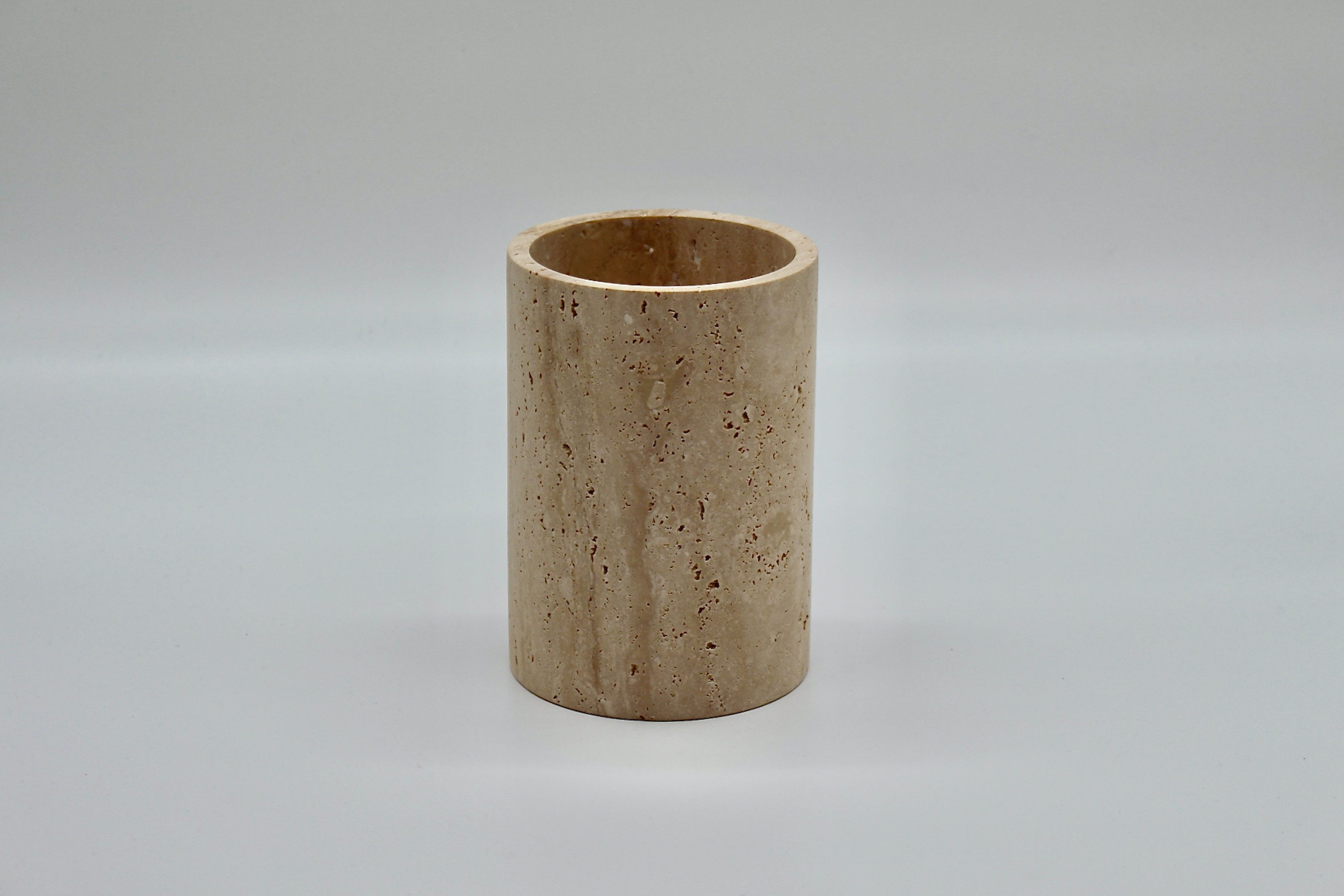 marmortrend Sehnsucht nach Einzigartigkeit Kochbesteckhalter Travertin Utensilienhalter L, Höhe 17cm