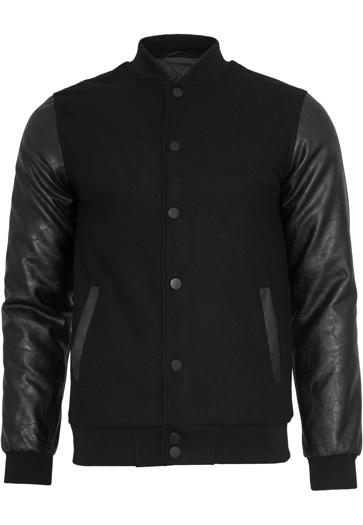 URBAN CLASSICS Outdoorjacke Herren Oldschool College Jacket (1-St) black/black