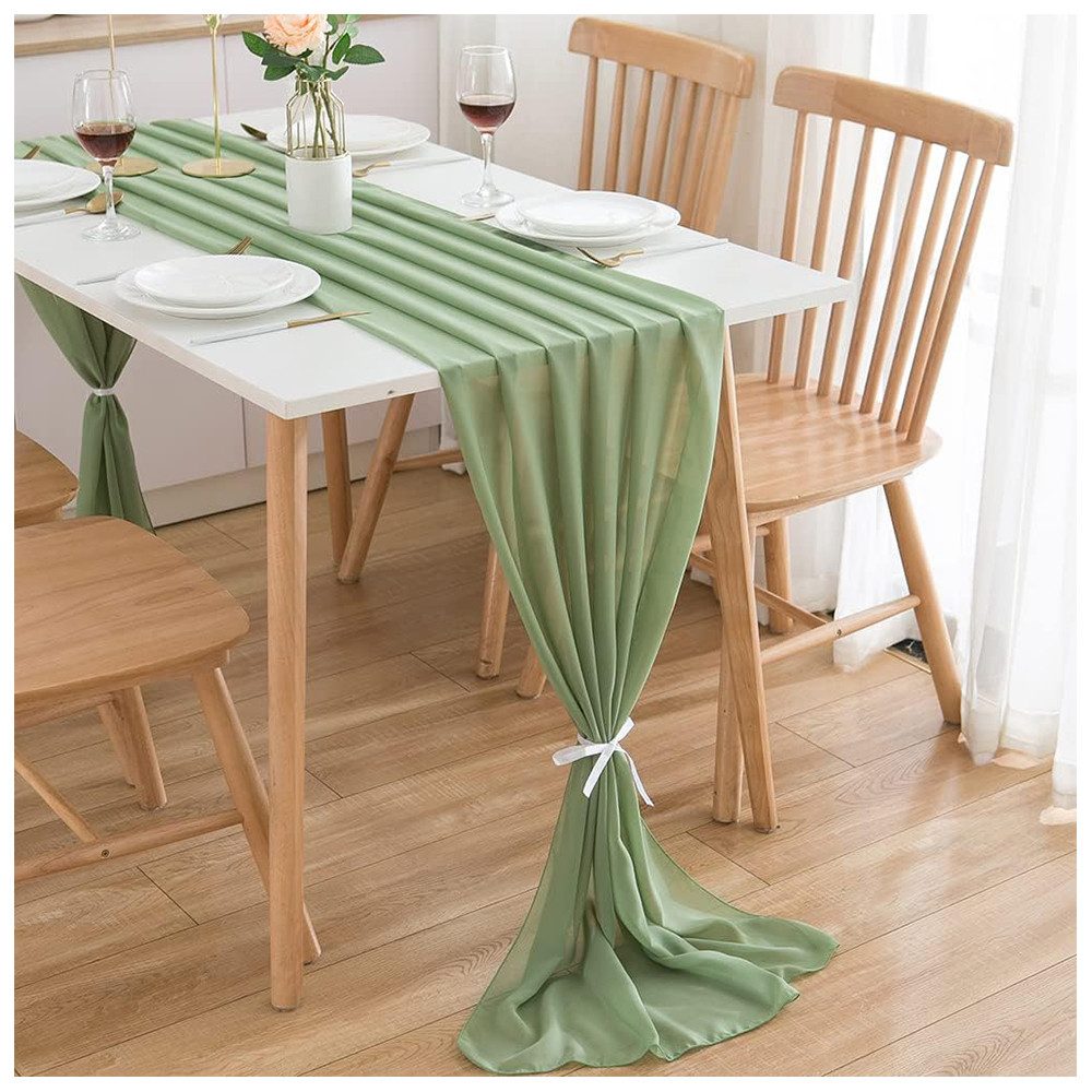 NUODWELL Tischläufer Tischläufer Chiffon, Hochzeit Tischläufer, günstig online kaufen