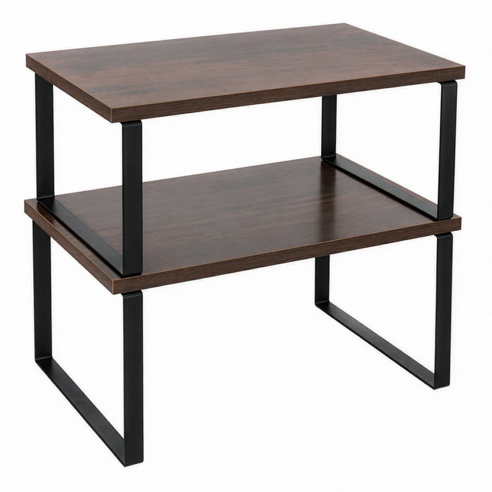 Youyijia Gewürzregal Küchenschrank Organizer Set stapelbar Metall Holz Gewürzregal Küche