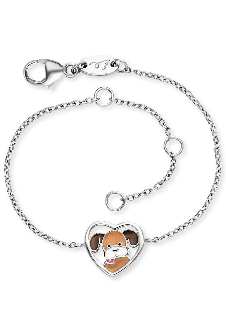 Herzengel Armband Herz mit Hund, HEB-DOG-HEART | Silberarmbänder