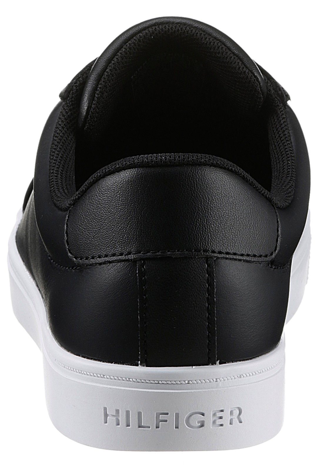 Tommy SNEAKER Sneaker breitem SLIP ON Gummizug schwarz Slip-On mit ELASTIC Hilfiger