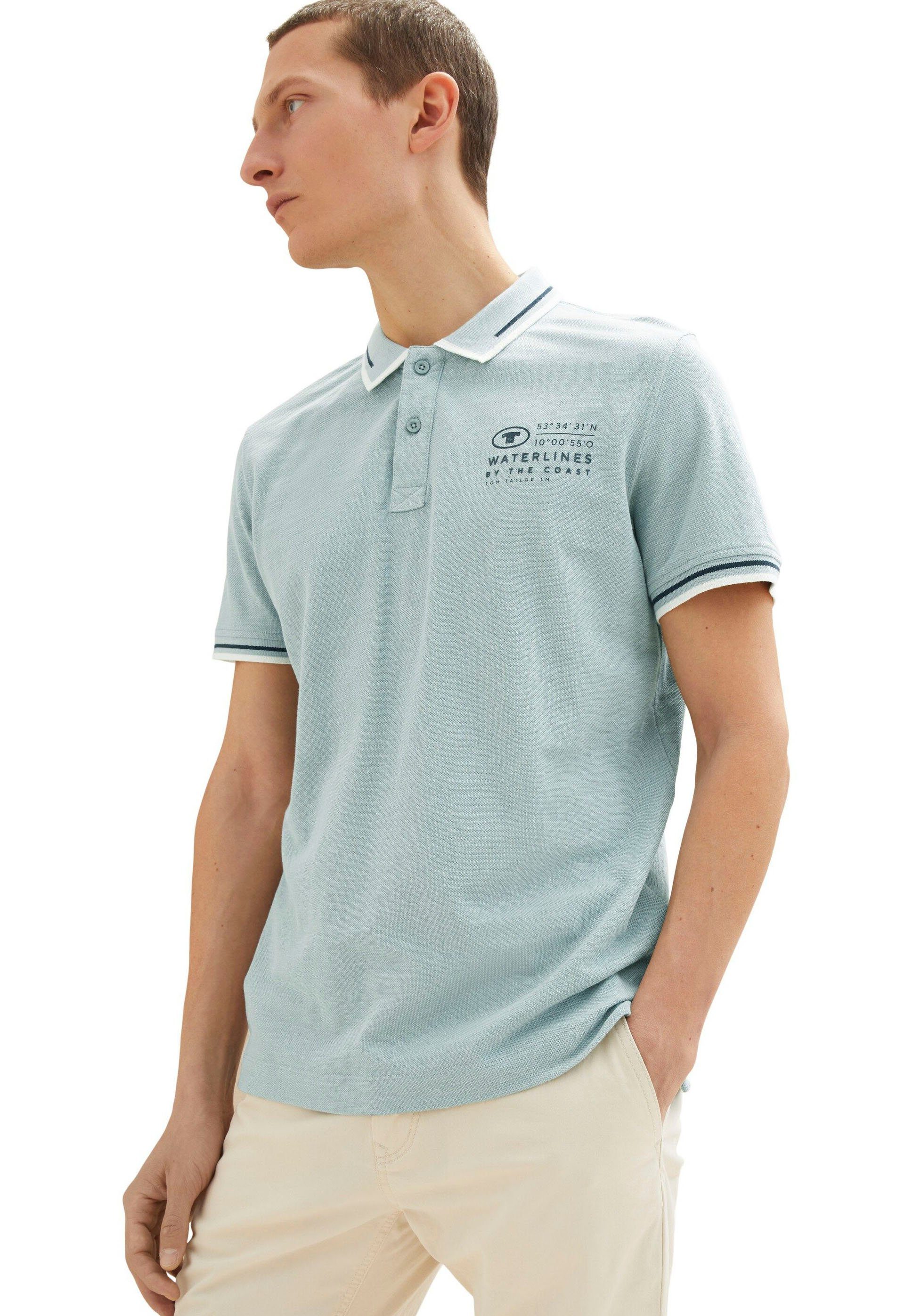 TOM rauchmint Logoschriftzug mit TAILOR Poloshirt