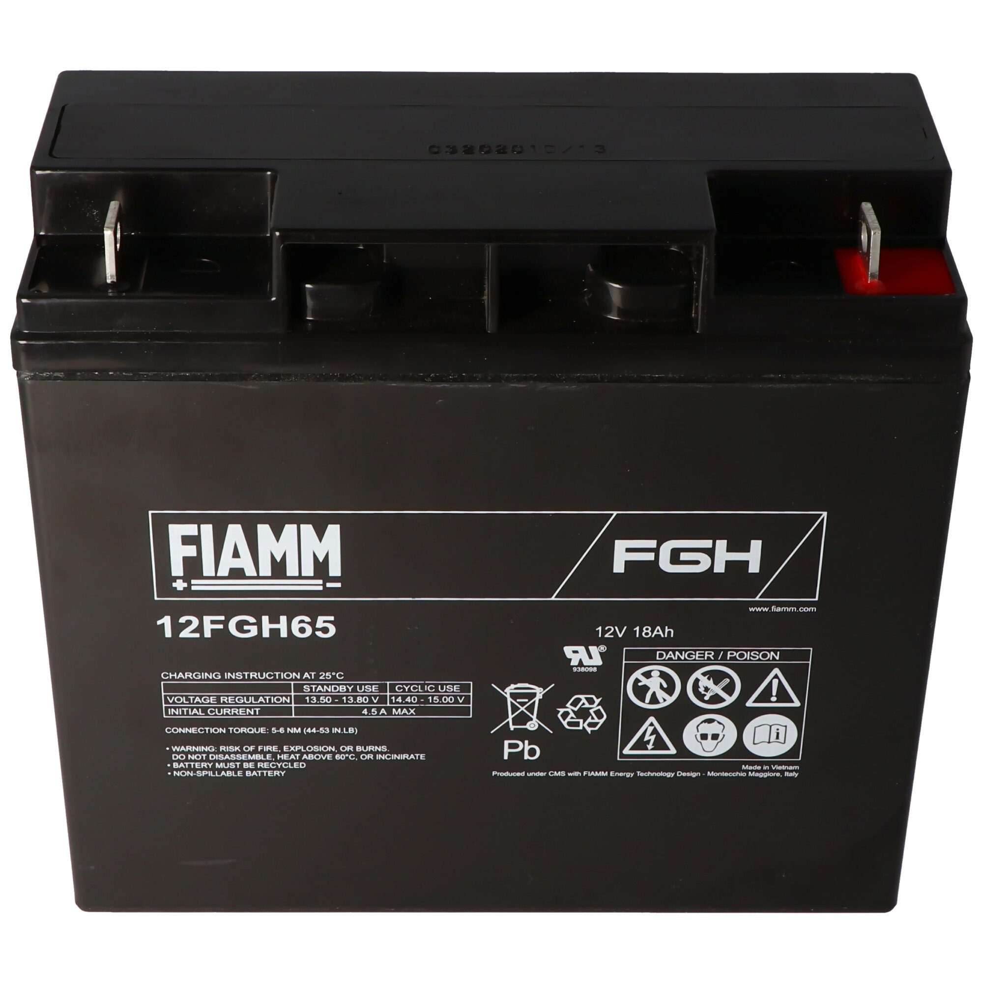 Fiamm Fiamm FGH21803 Akku Blei PB 12Volt 18Ah z.B. BMW Starterbatterie 12FG Akku 18000 mAh (12,0 V)