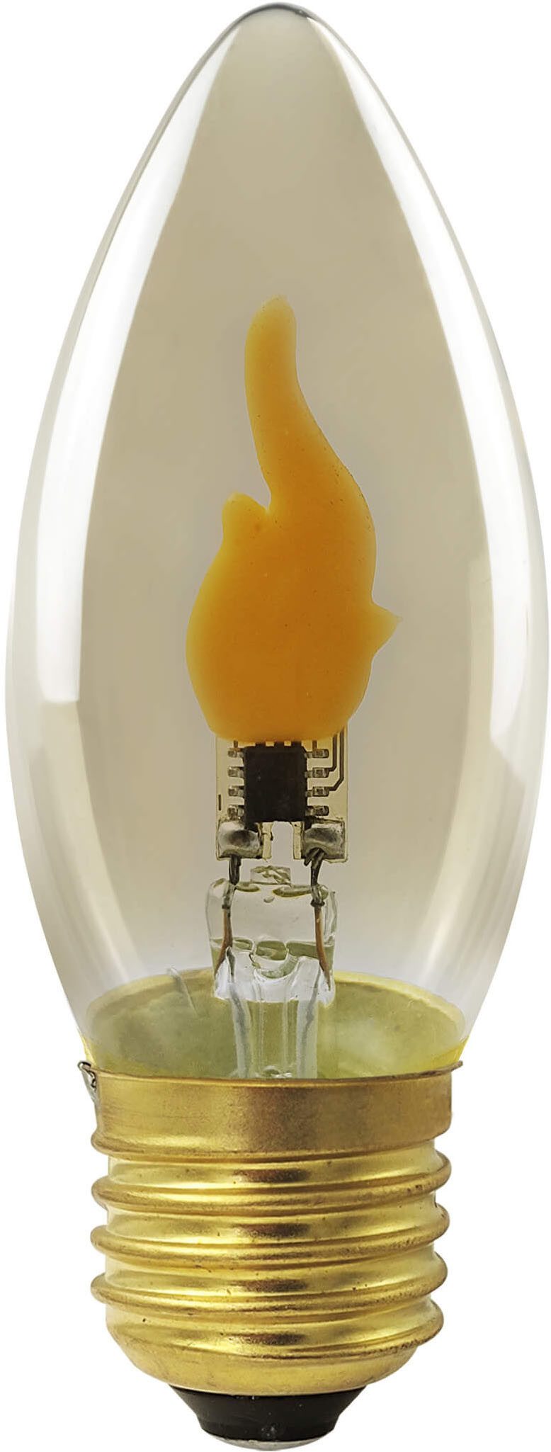 SEGULA LED-Filament LED Kerze E27 smokey grau, E27, E27, 1 St., Extra-Warmweiß