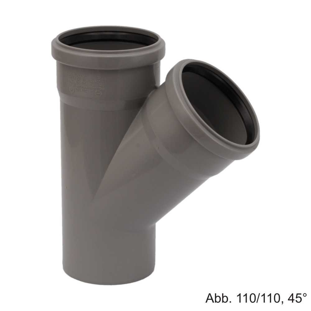 Ostendorf Kunststoffe Wasserrohr HT-Abzweig DN 110-110-45°