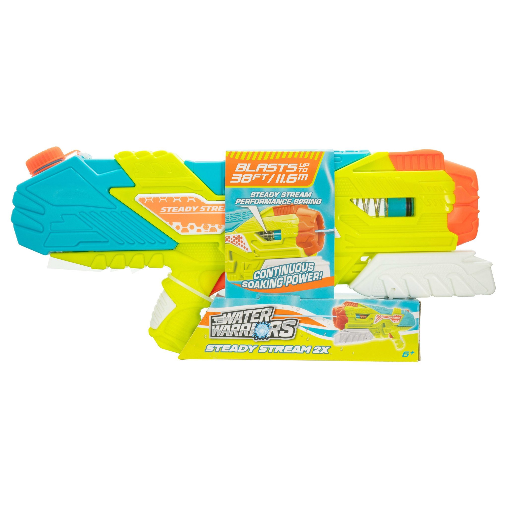Buzz Bee Toys Wasserpistole BuzzBee Steady Stream 2X, Wasserblaster mit kontinuierlichem Wasserstrahl