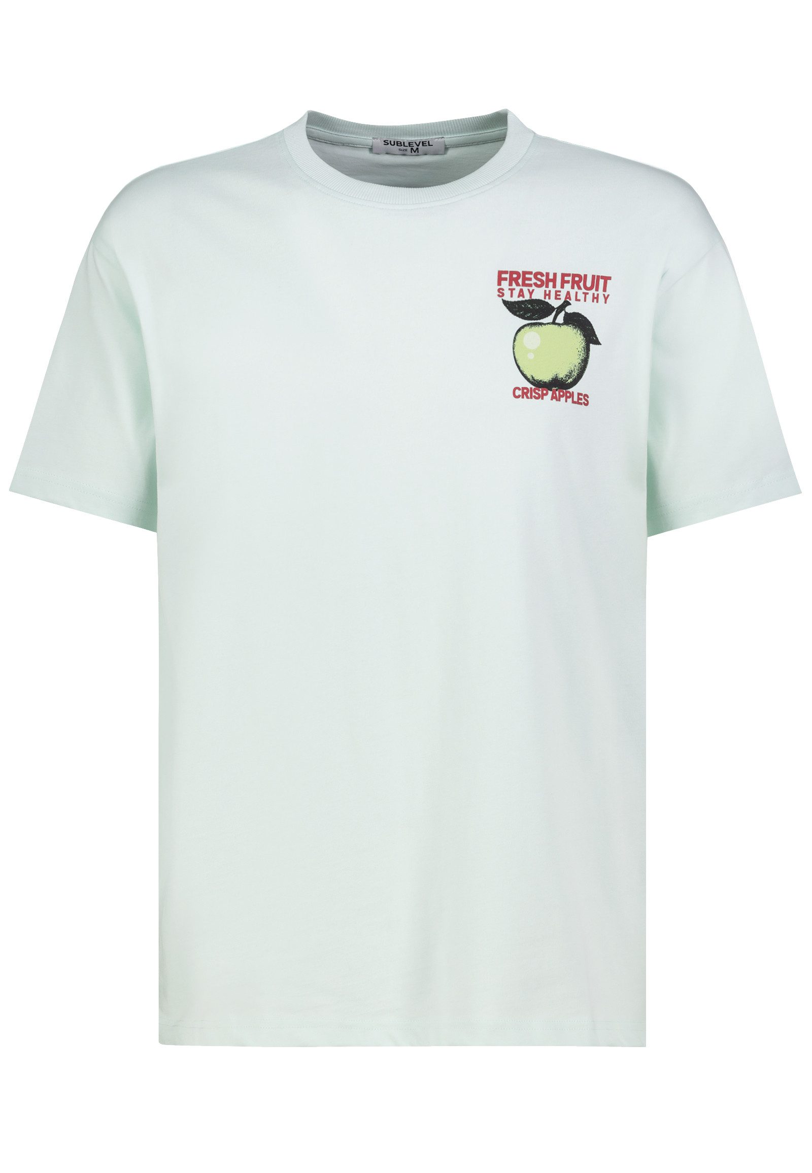 T-Shirt Fotoprint Rundhalsausschnitt Kurzarm Obstmotiv