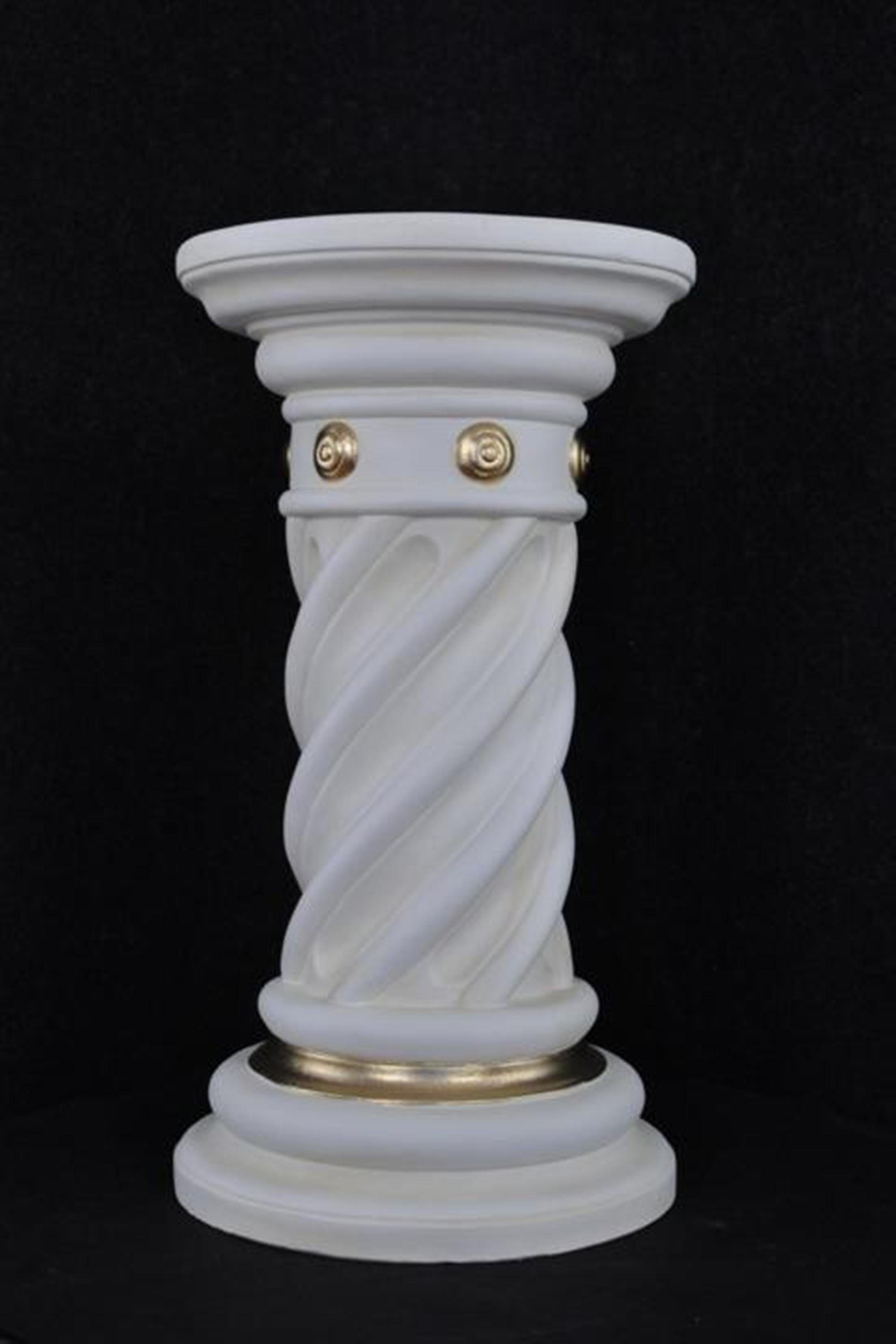 Römische Skulptur Skulptur Figur Marmor Säule JVmoebel Dekoration Säulen Deko Medusa