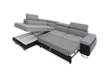ALTDECOR Ecksofa ANT-L, Couch mit Schlaffunktion, Wohnzimmer - Wohnlandschaft