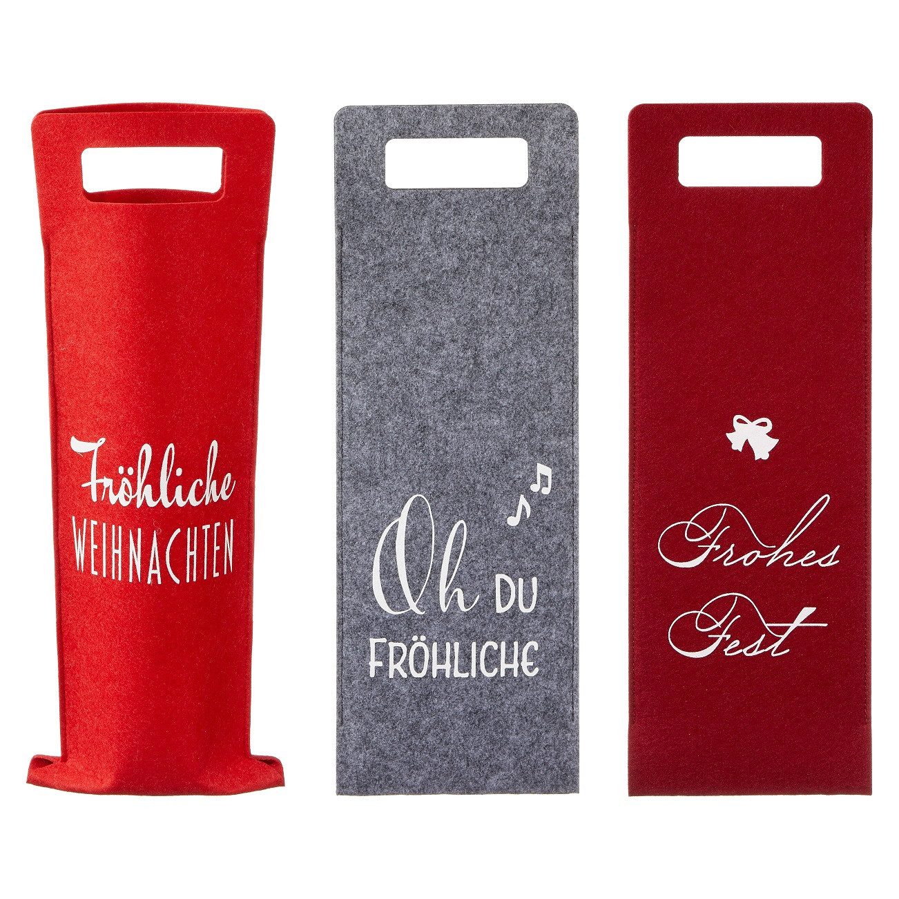 Geschenkestadl Weinflaschenhalter 6 Stück aus Filz günstig online kaufen