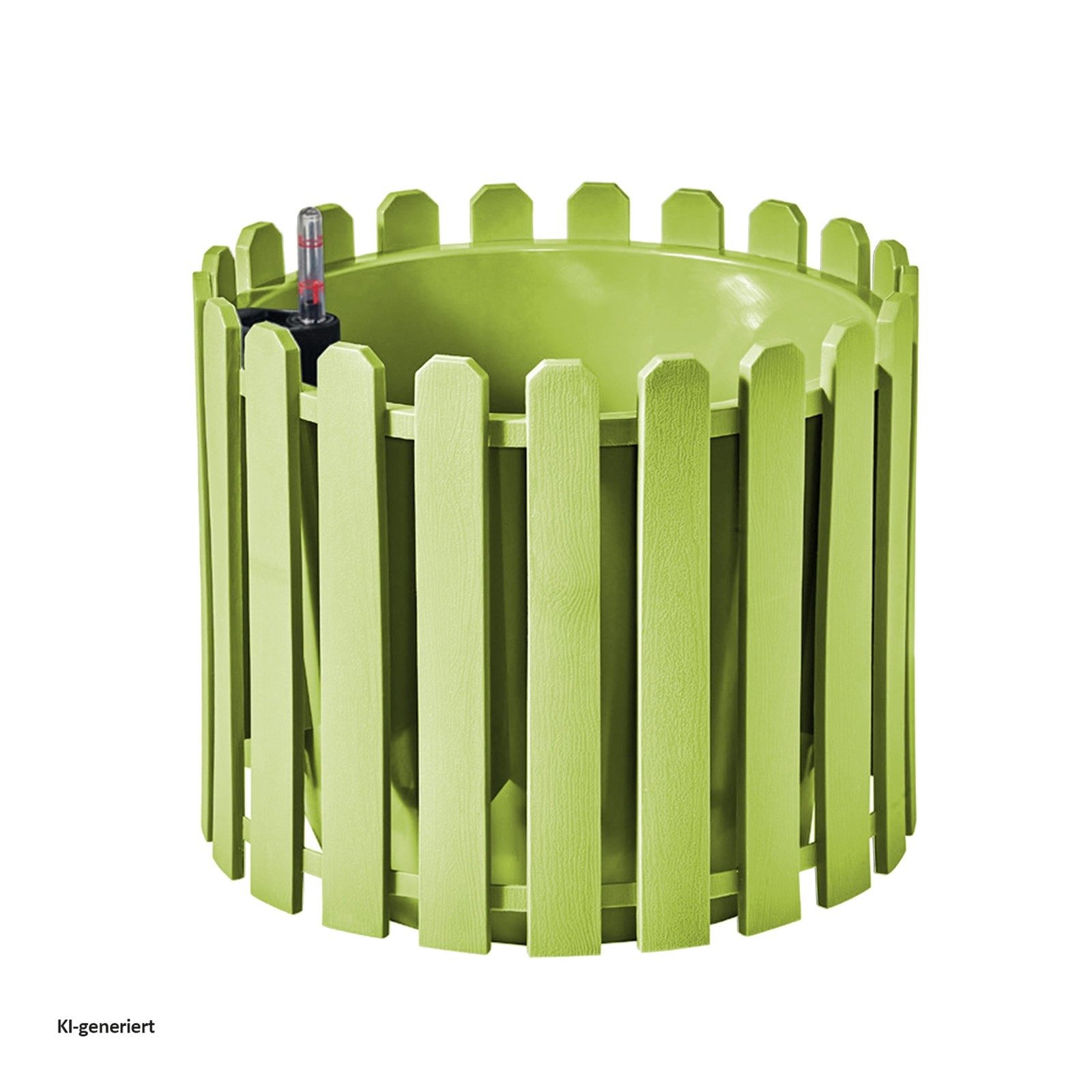 HTI-Living Blumentopf Blumentopf mit Wasserspeicher Nessa rund grün (Stück, 1 St., 1 Blumentopf), aus Kunststoff mit Wasserstandsanzeiger