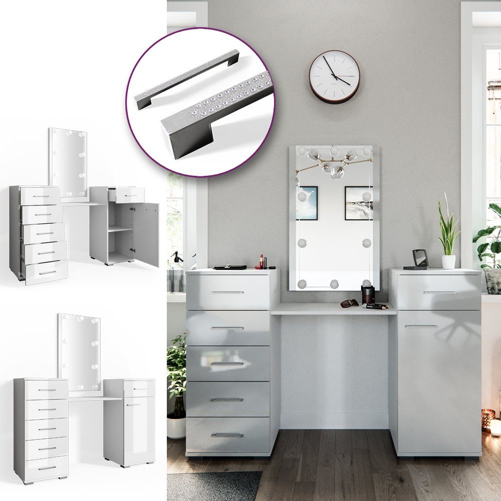 Vicco Schminktisch Zoe, Weiß, 140 cm günstig online kaufen