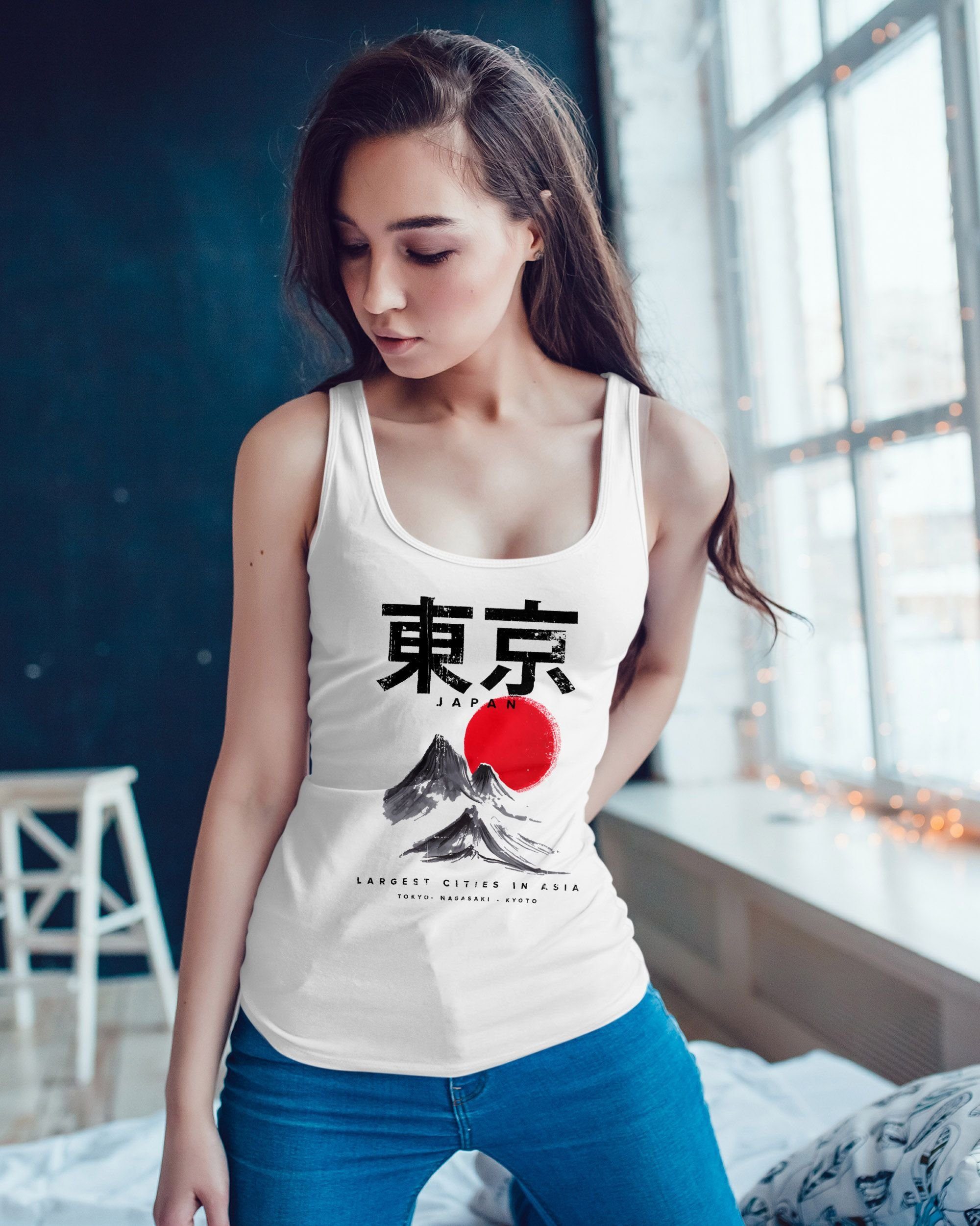 Neverless Tanktop Damen Tank-Top Tokyo Asia günstig online kaufen