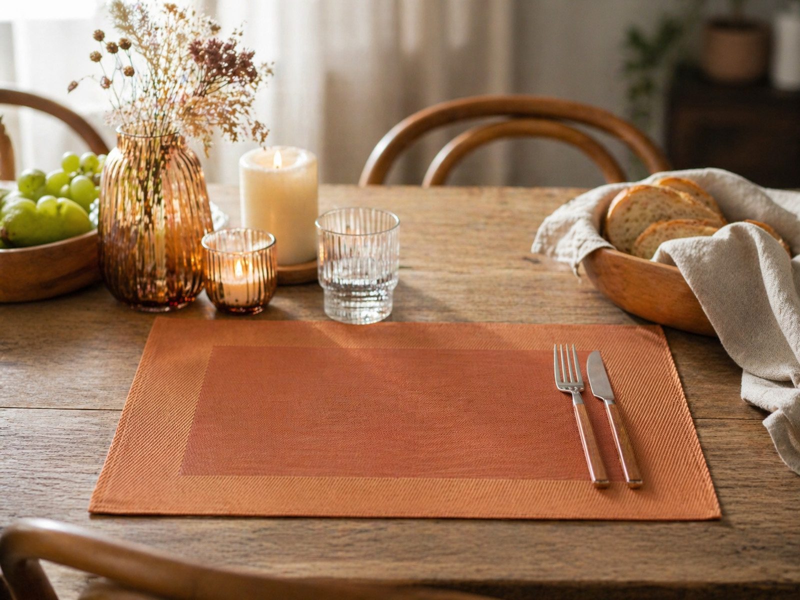 Erwin Müller Platzset Platzdeckchen Tischset orange PVC 32,5x45cm Platzmatte Tischmatte