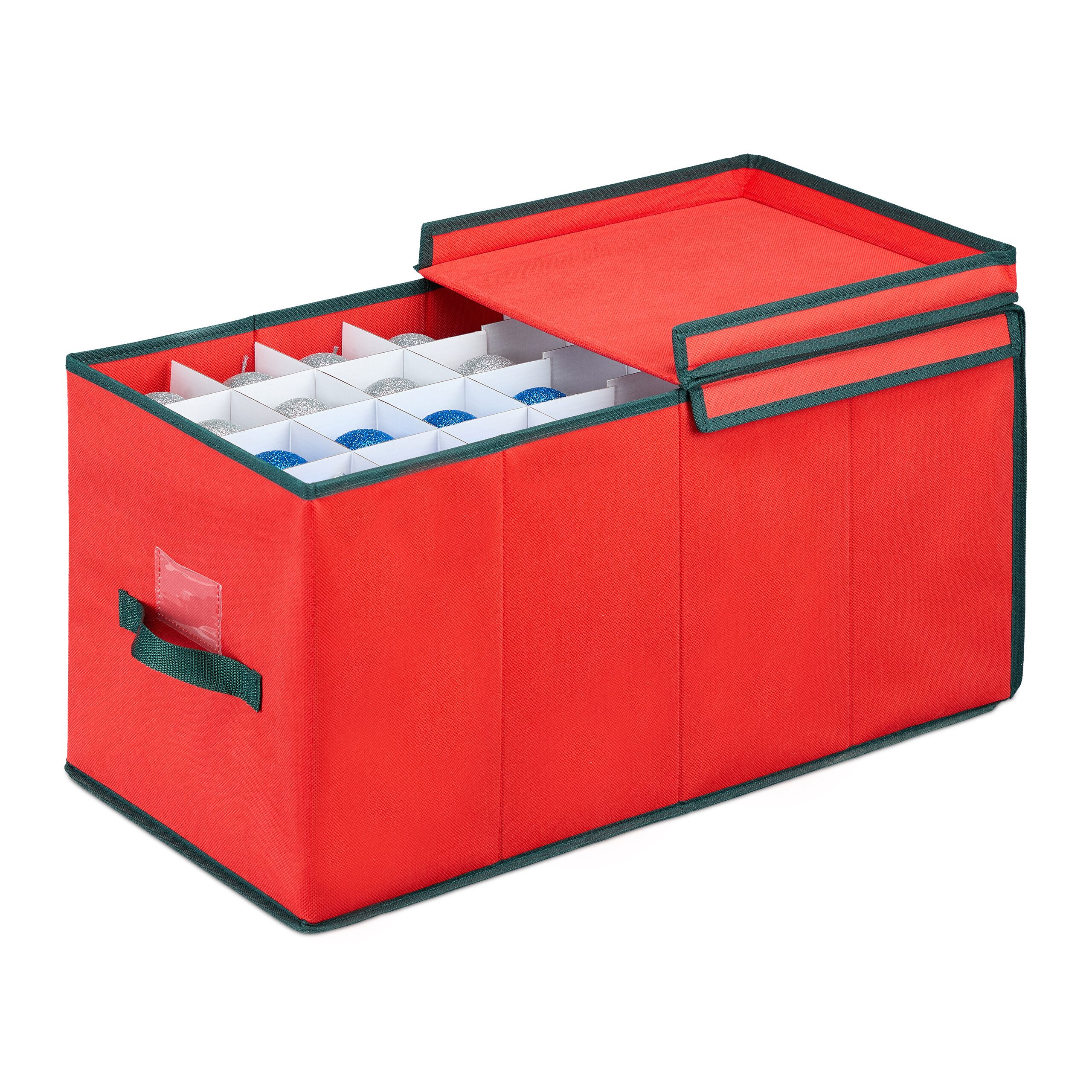 relaxdays Aufbewahrungsbox Weihnachtskugel Aufbewahrungsbox, L günstig online kaufen