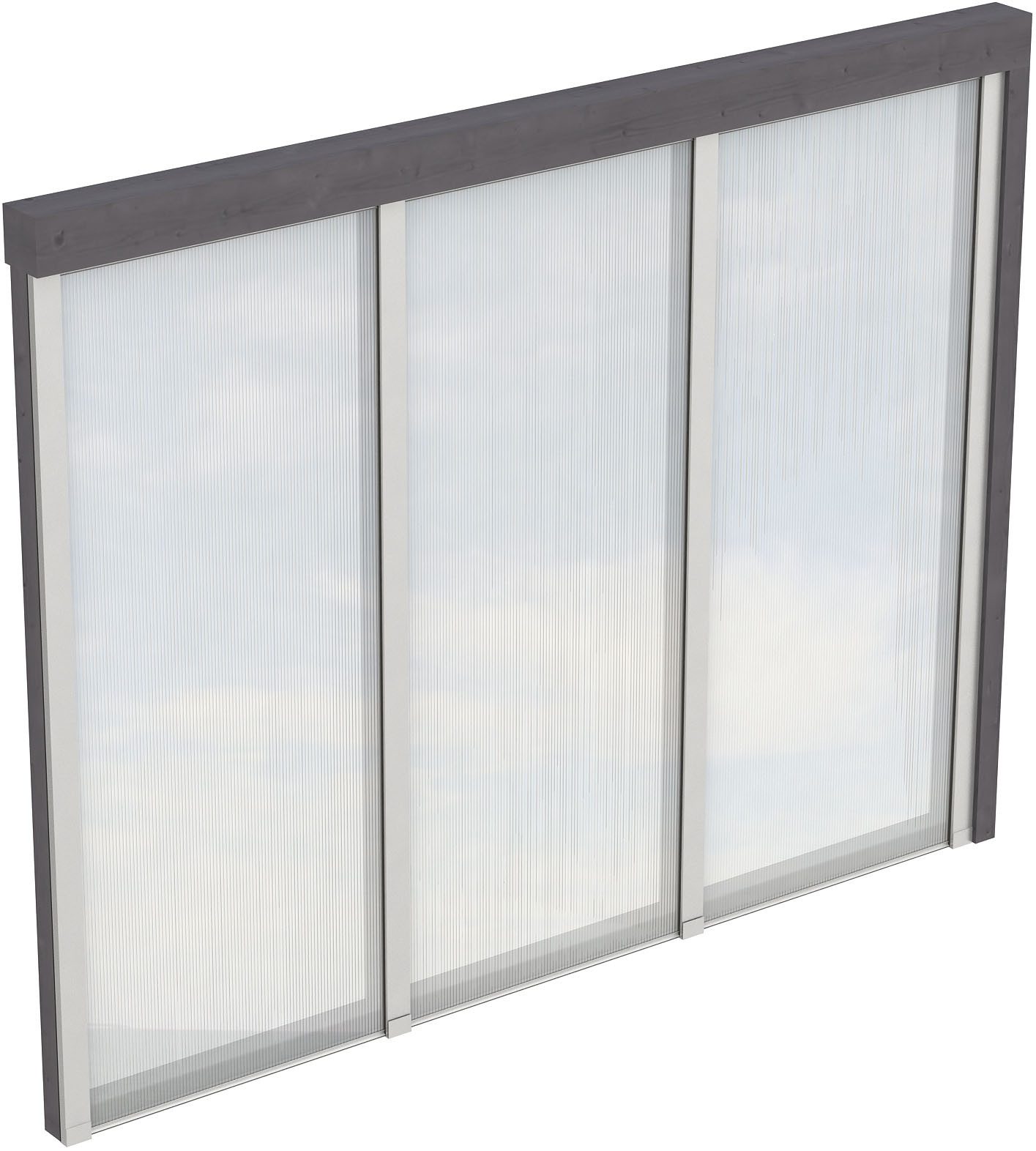 Skanholz Carport-Seitenwand, BxH:255x200 cm, m. Polycarbonat, Wandanbau